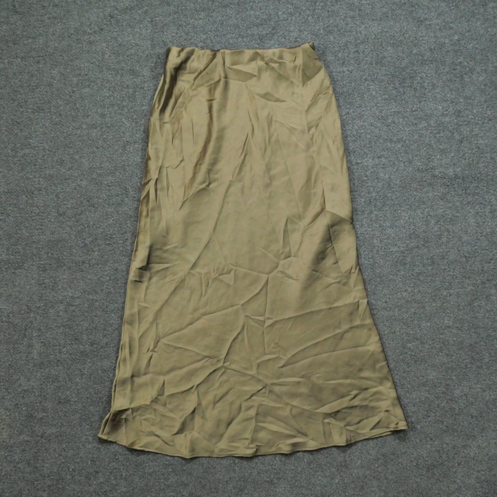 Zara Zara Skirt Womens XS Brown Shimmery Bronze Lightweight Knee Length Solid Casual Vintage No Size 26" / US 2 / IT 38 - 6 Thumbnail