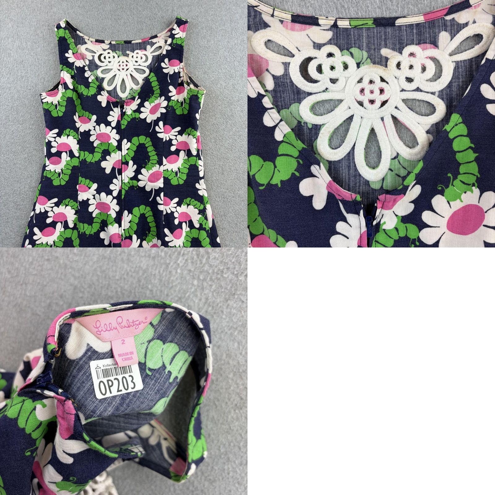 Lilly Pulitzer Lilly Pulitzer Dress Womens 2 Blue Daisy Floral Sleeveless Shift Crochet Hem Shirt? Size XS / US 0-2 / IT 36-38 - 9 Thumbnail