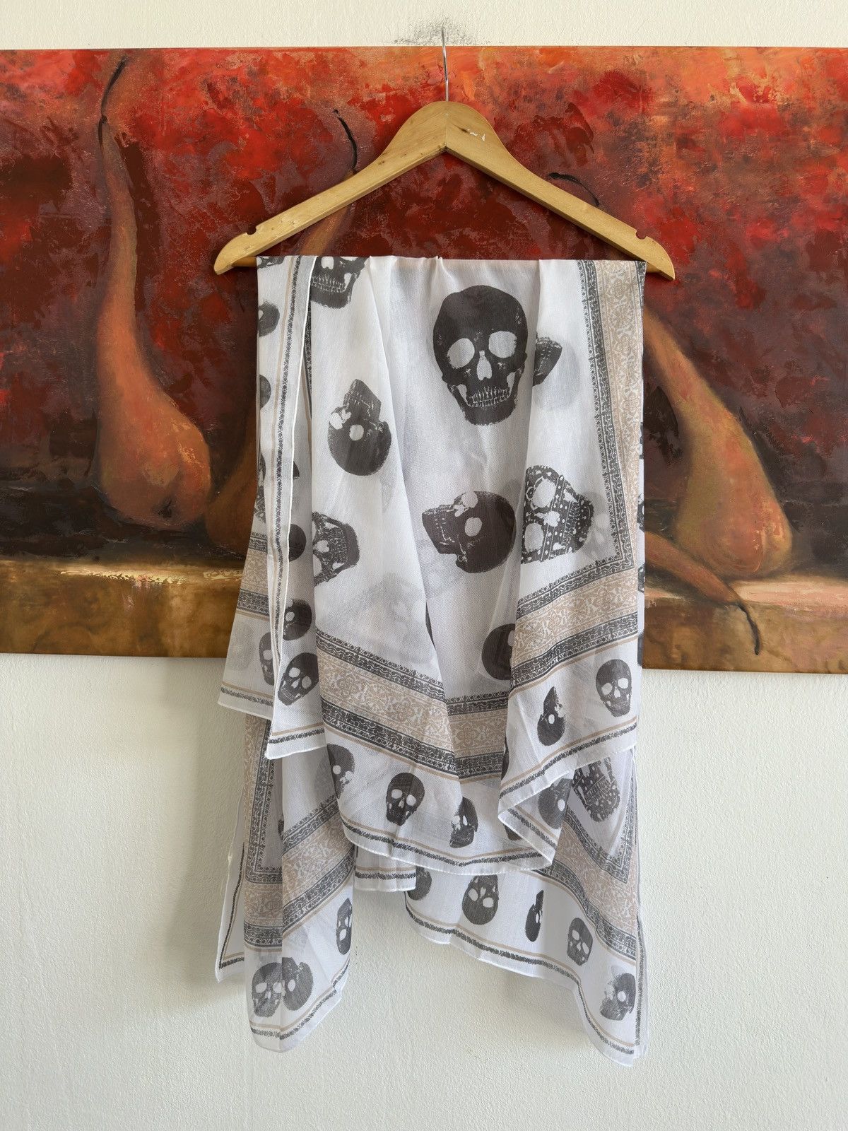 Vintage Vintage Skull Scarf Size ONE SIZE - 1 Thumbnail
