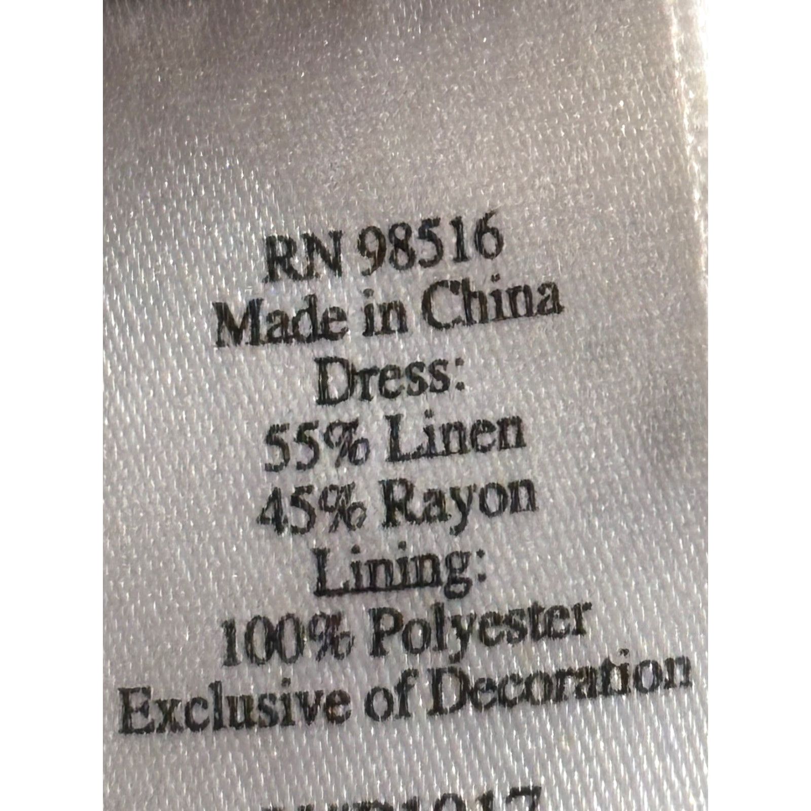 Coldwater Creek Coldwater Creek Dress Women 6 Black White Sleeveless Linen Blend Knee-Length V-Neck Fit & Flare Size M / US 6-8 / IT 42-44 - 8 Thumbnail
