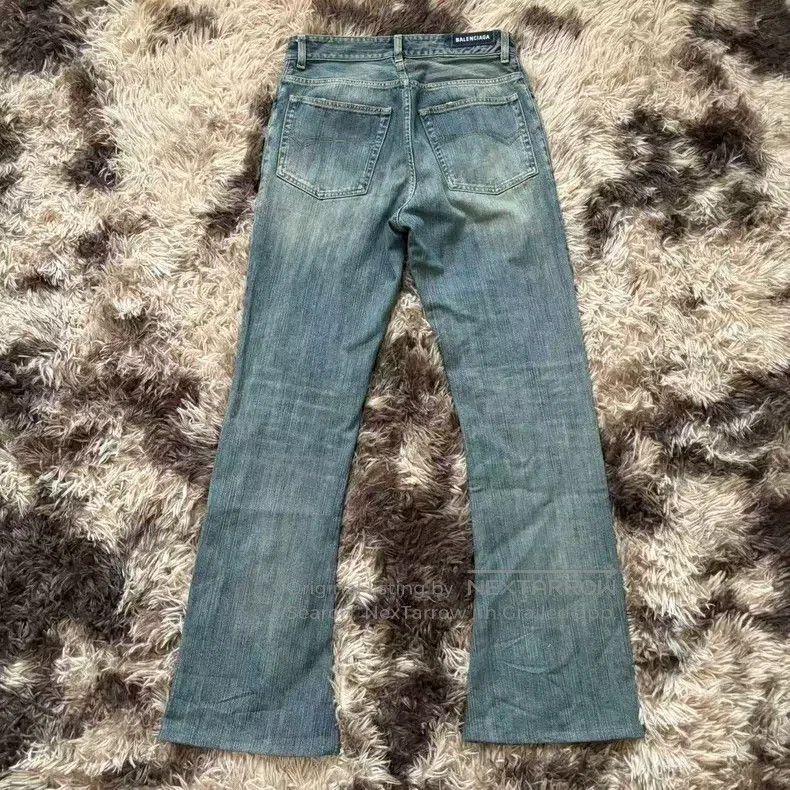 Balenciaga Balenciaga size S Faded Washed Blue Flare Jeans Size US 26 / EU 42 - 2 Thumbnail