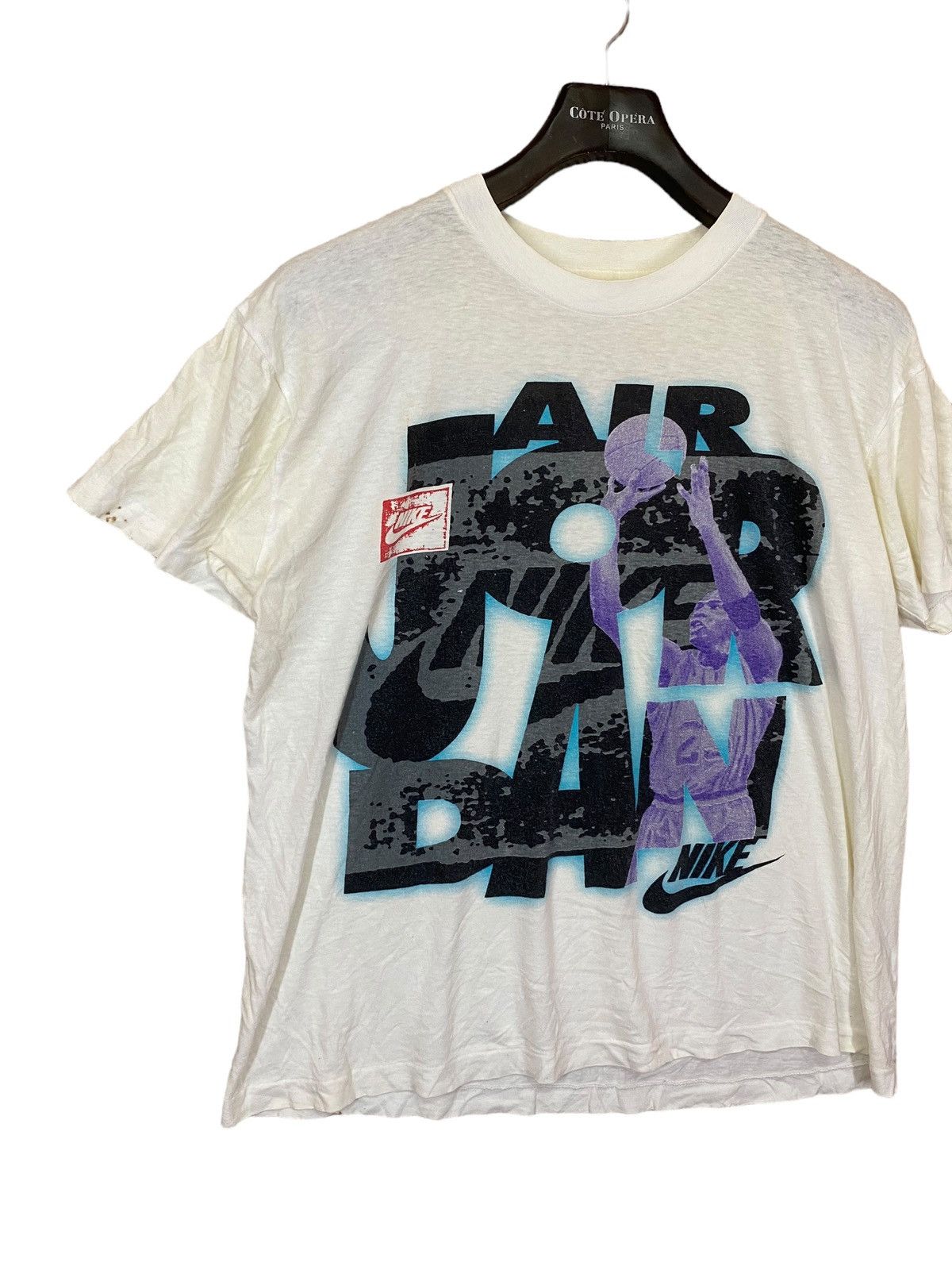 Nike Vintage 90s nike air jordan spell out tshirt Size US L / EU 52-54 / 3 - 2 Thumbnail
