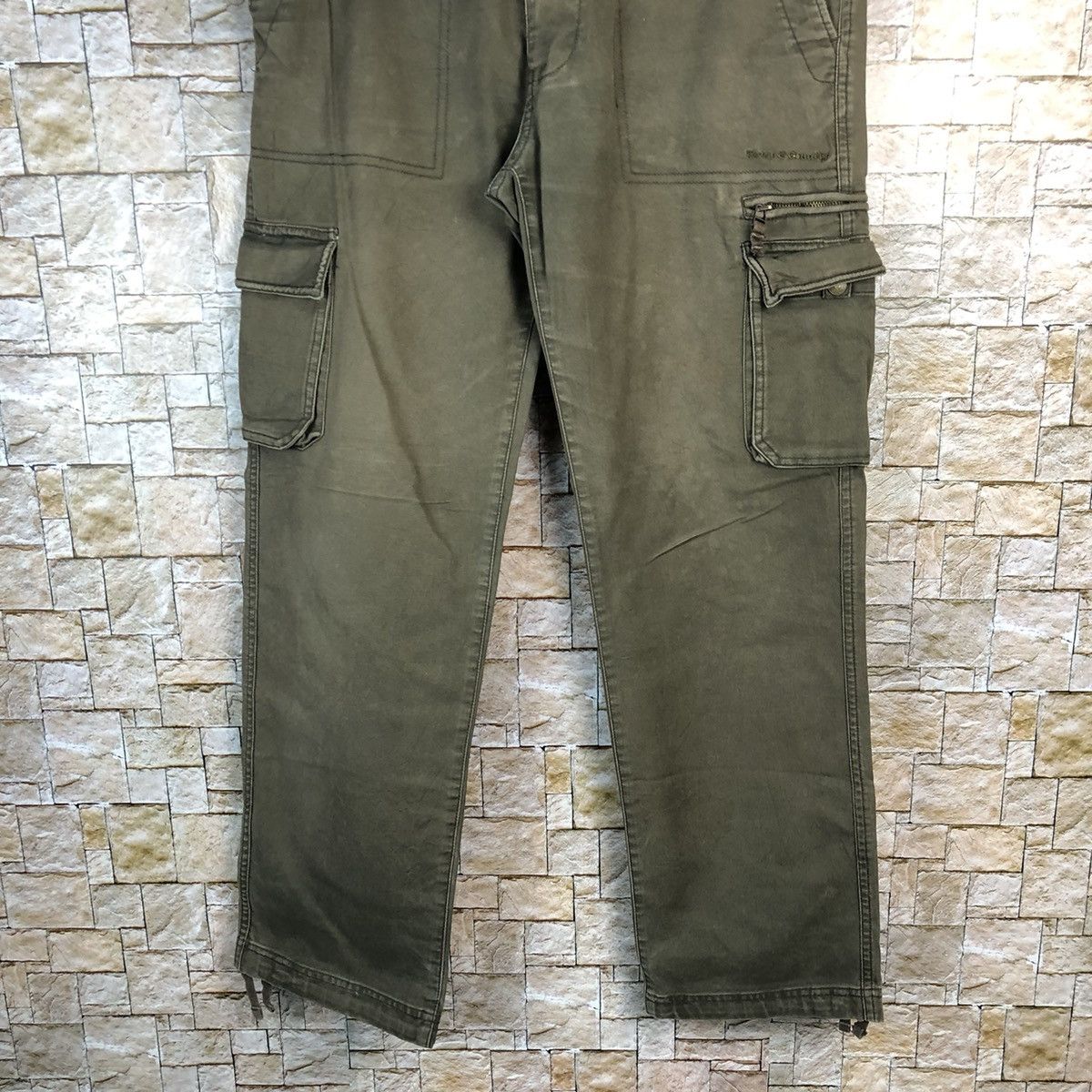 Japanese Brand Town & Country Green Cargo Multipocket Pants #A981 Size US 31 - 3 Thumbnail