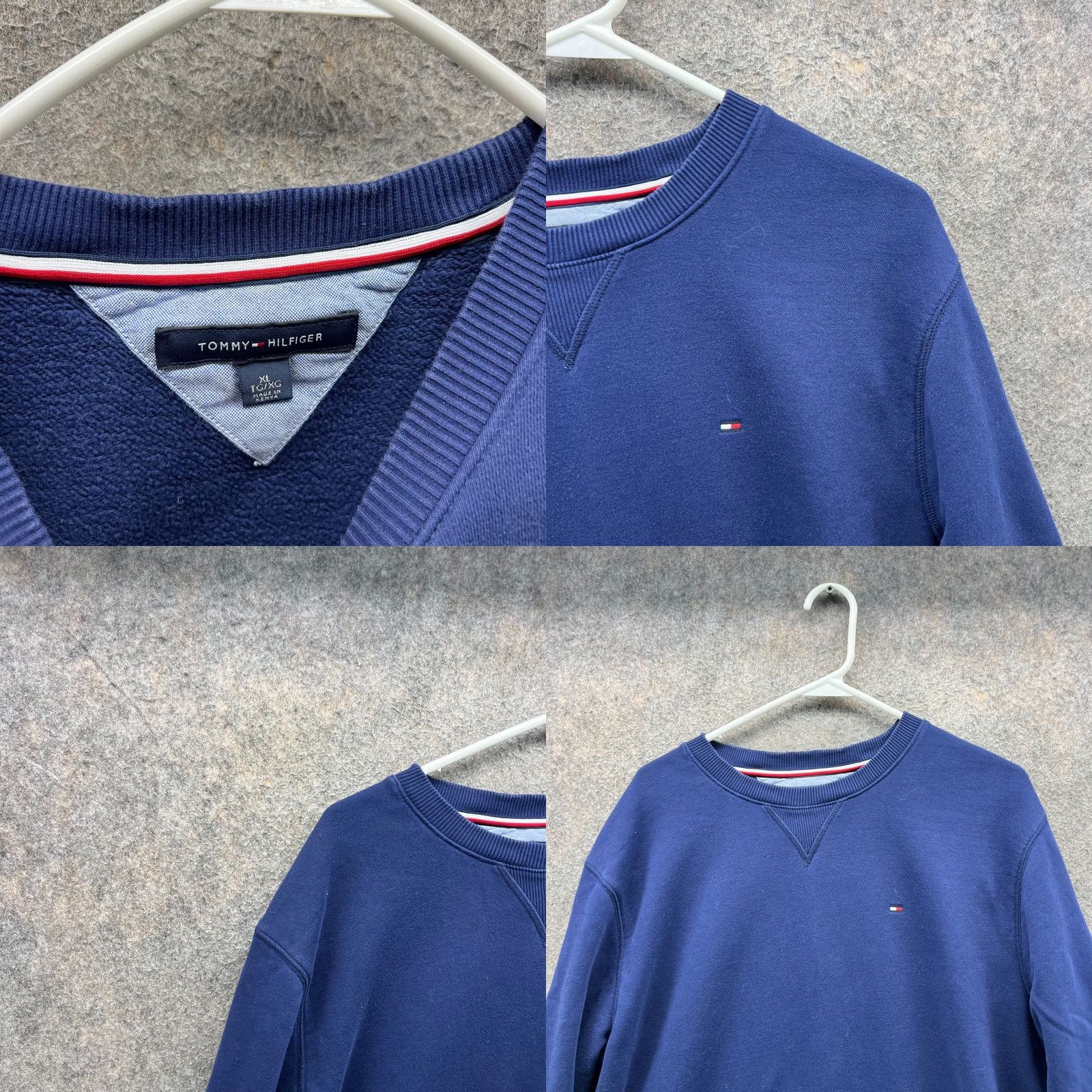 Tommy Hilfiger VINTAGE Tommy Hilfiger Sweatshirt Pullover XL Crewneck Fleece Logo Blue Navy Mens Size US XL / EU 56 / 4 - 8 Thumbnail