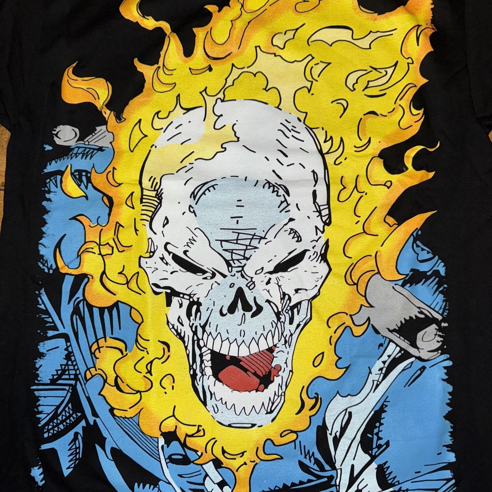 Marvel Comics Hyuujin Project x Marvel Ghost Rider AOP T-Shirt XL Black Size US XL / EU 56 / 4 - 2 Thumbnail