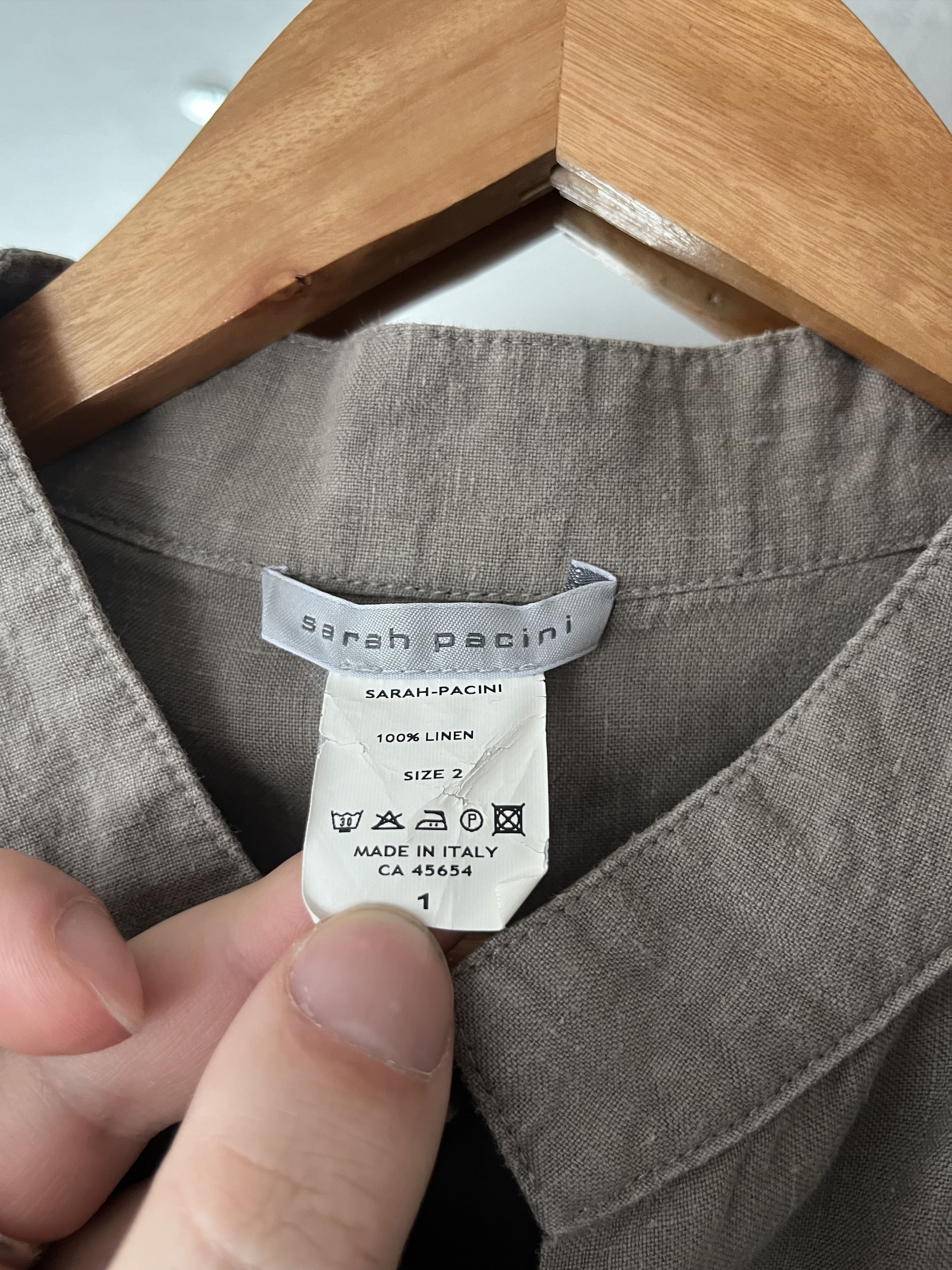 Sarah Pacini SARAH PACINI Linen Long Sleeve Italy Jacket Shirt Size 2 Size M / US 6-8 / IT 42-44 - 5 Thumbnail