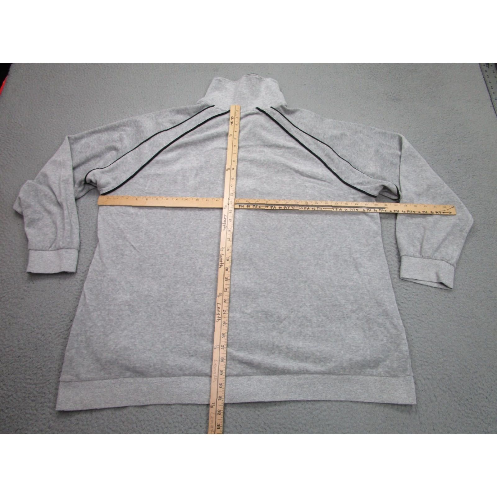 Velvet VINTAGE P. Miller Gray Velour Track Jacket Mens 2XL Retro Hip Hop Size US XXL / EU 58 / 5 - 7 Thumbnail