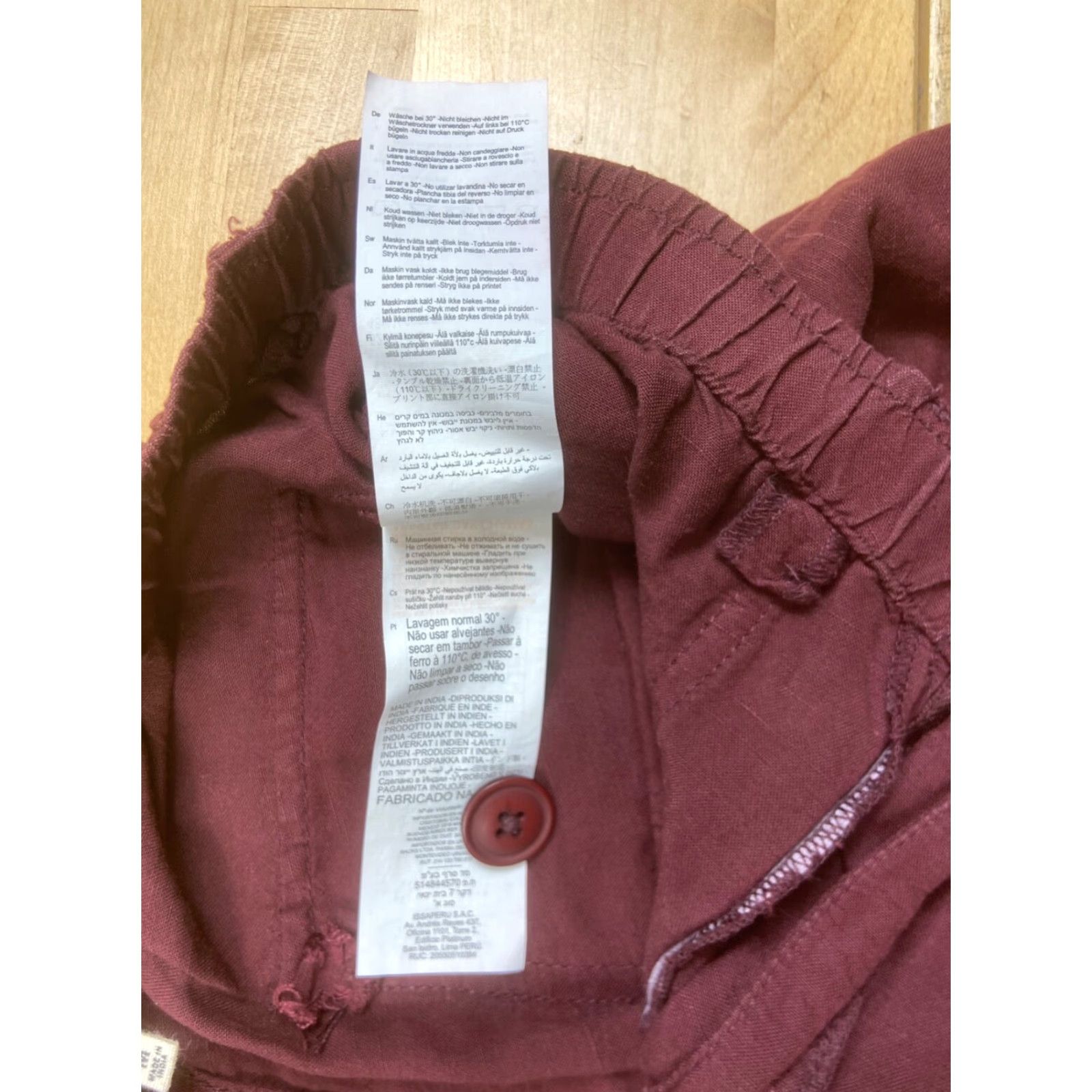 Rip Curl Rip Curl Linen Blend Pants Womens M Red Ankle 24" Inseam Tapered Pants Womens M Red Linen Blend Beach 24" Inseam Rip Curl Size 32" / US 10 / IT 46 - 5 Thumbnail