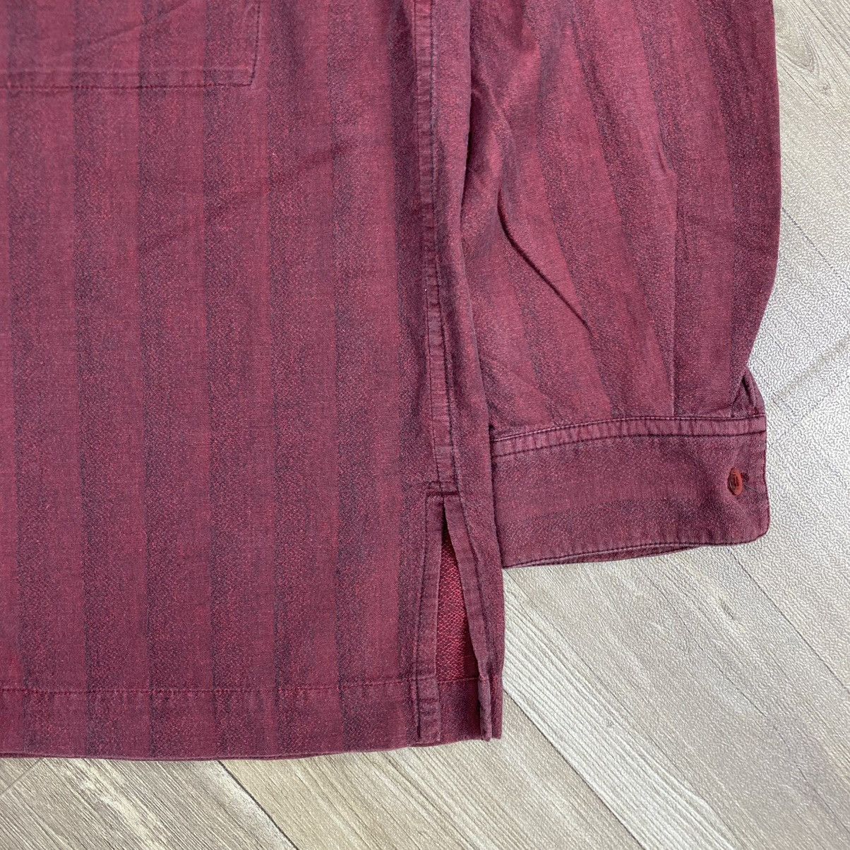 Issey Miyake 1980s Vintage Issey Miyake Iconic Mandarin Red Stripe Shirt Size US M / EU 48-50 / 2 - 7 Thumbnail