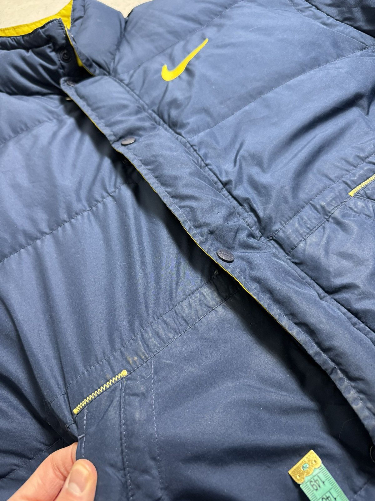 Nike Nike Vintage 90’s Big Logo Swoosh Down Puffer Jacket Size US L / EU 52-54 / 3 - 13 Thumbnail