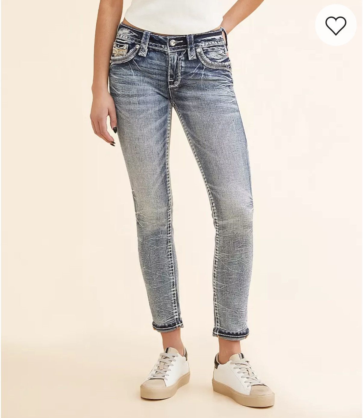 Rock Revival Adalin Low Rise Ankle Skinny Jeans Size 28