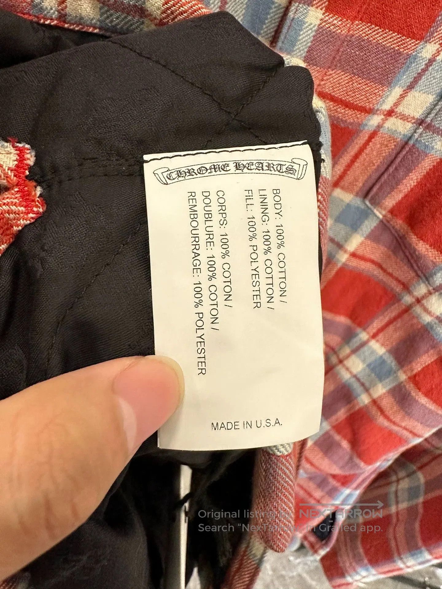 Chrome Hearts chrome hearts blue red plaid shirt jacket. Size US L / EU 52-54 / 3 - 5 Thumbnail