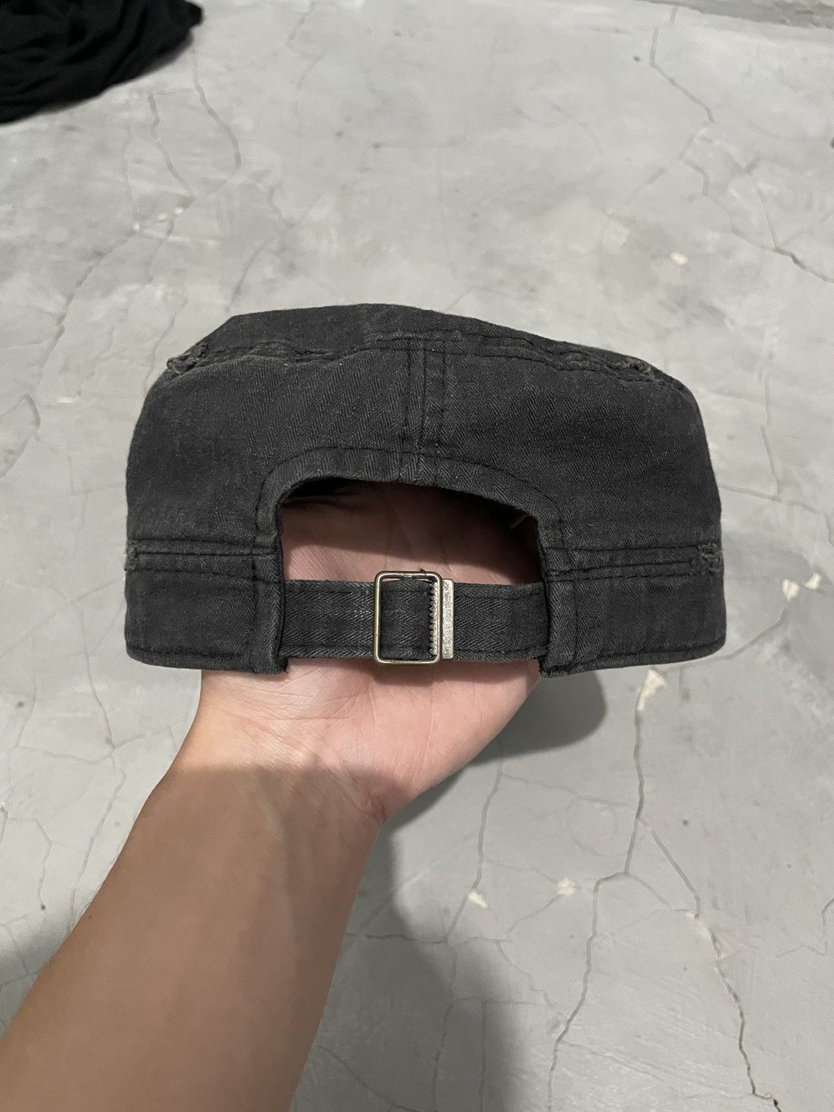 Unsound Rags Two Fold Waxed Faded Black Silver Distressed Cadet Hat Size ONE SIZE - 6 Thumbnail