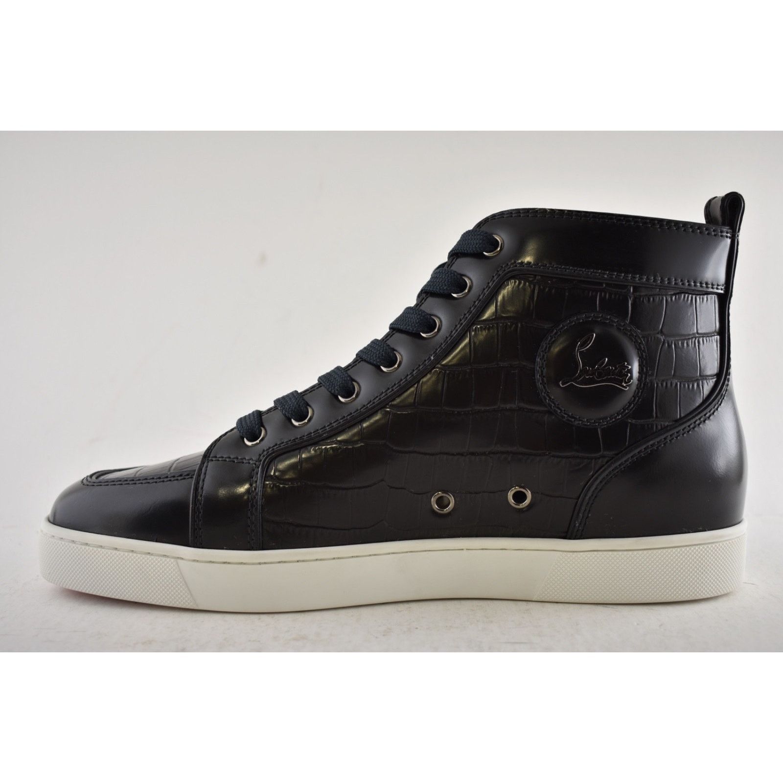 Christian Louboutin Mens Rantus Flat Ardesia Black Croc High Top Sneaker 44 11 Size US 11 / EU 44 - 12 Thumbnail