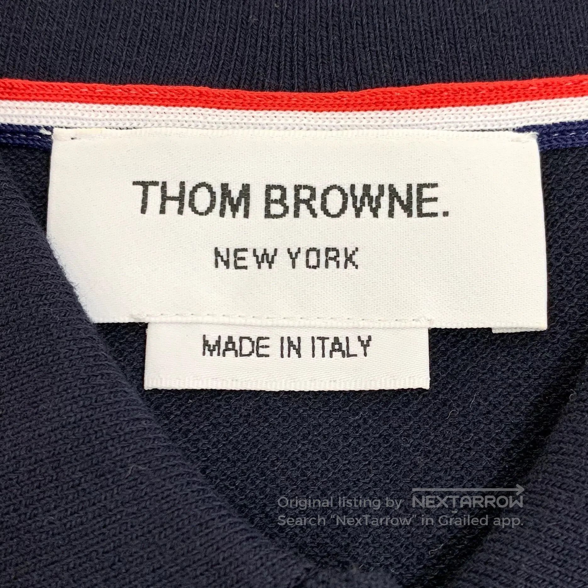 Thom Browne thom browne navy blue polo shirt with stripes. Size US M / EU 48-50 / 2 - 6 Thumbnail