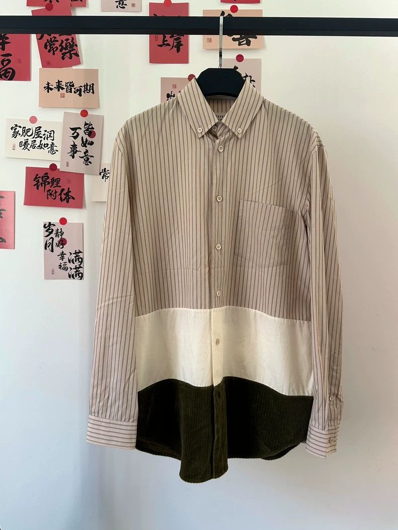 Maison Margiela Maison Margiela Size 39 Striped stitching shirt size 39 250 Size US XXS / EU 40 - 1 Thumbnail