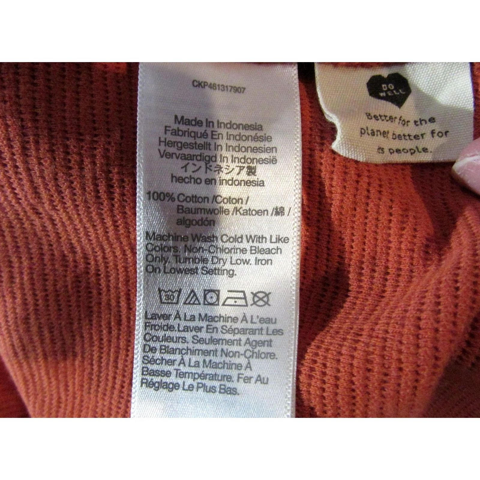 Madewell Madewell Orange V-Neck Cropped Ribbed Cotton Knit Tank Top Womens Small Size S / US 4 / IT 40 - 5 Thumbnail