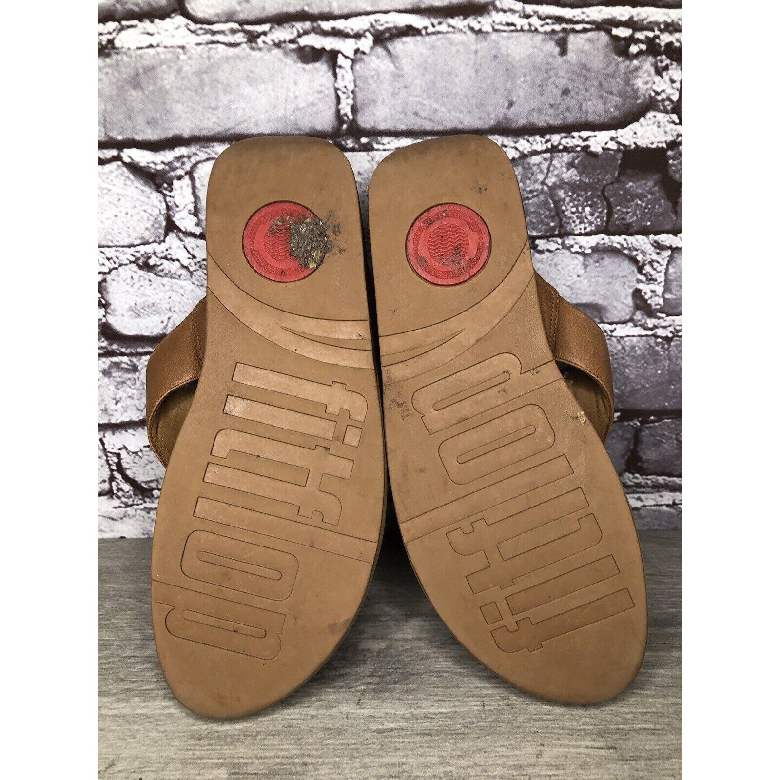 Other Fitflop Camel Tan Leather Flip Flop Wobble Board Sandals Wom Size US 10 / IT 40 - 13 Thumbnail