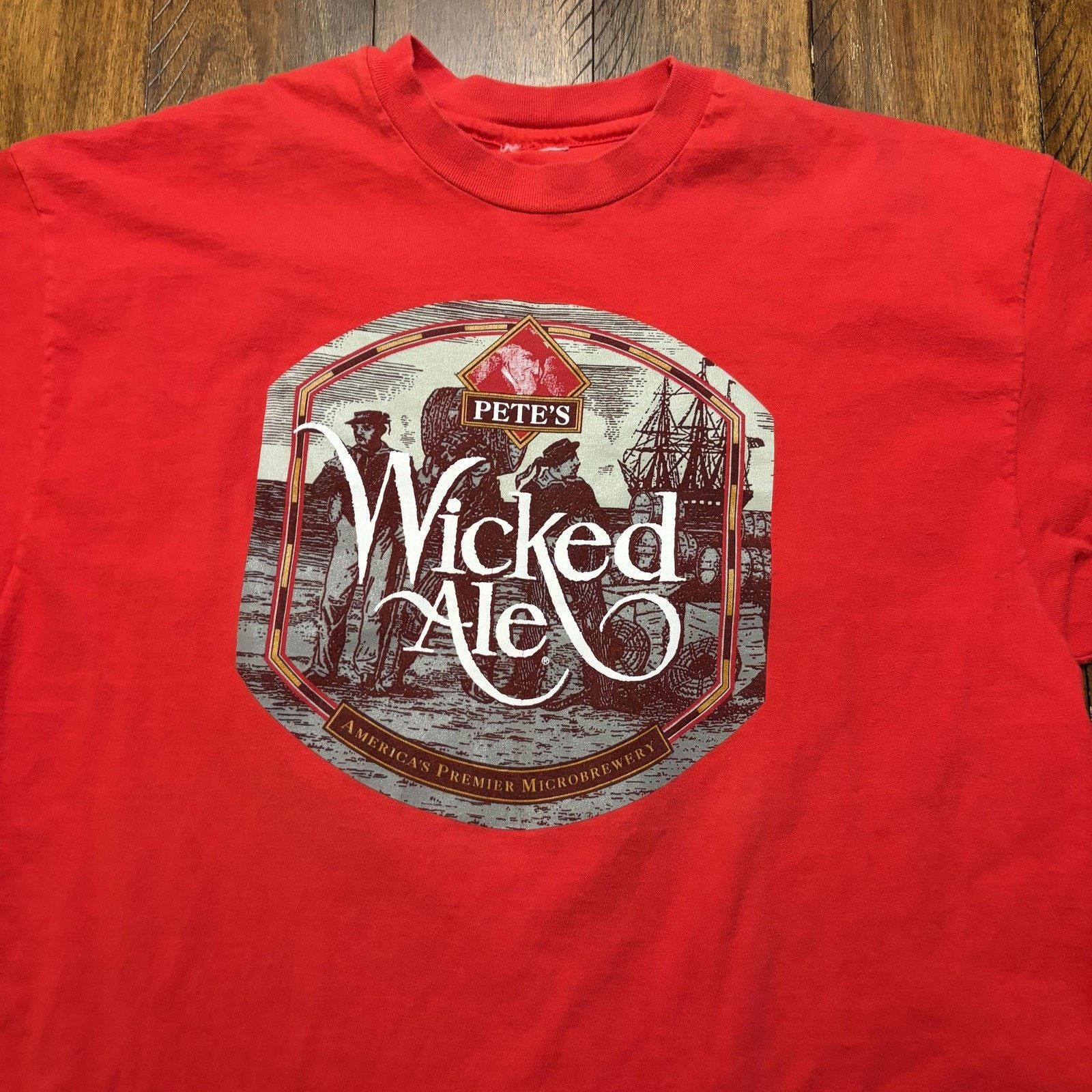 Vintage Vtg Pete's Wicked Ale Shirt Mens XL Beer Graphic T-Shirt Size US XL / EU 56 / 4 - 3 Thumbnail