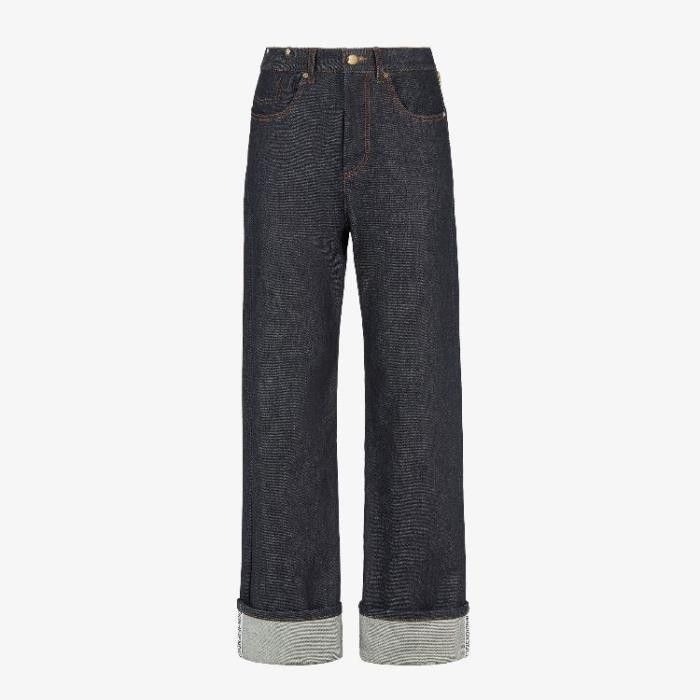 o1s1wg110825 Trousers in Blue Denim