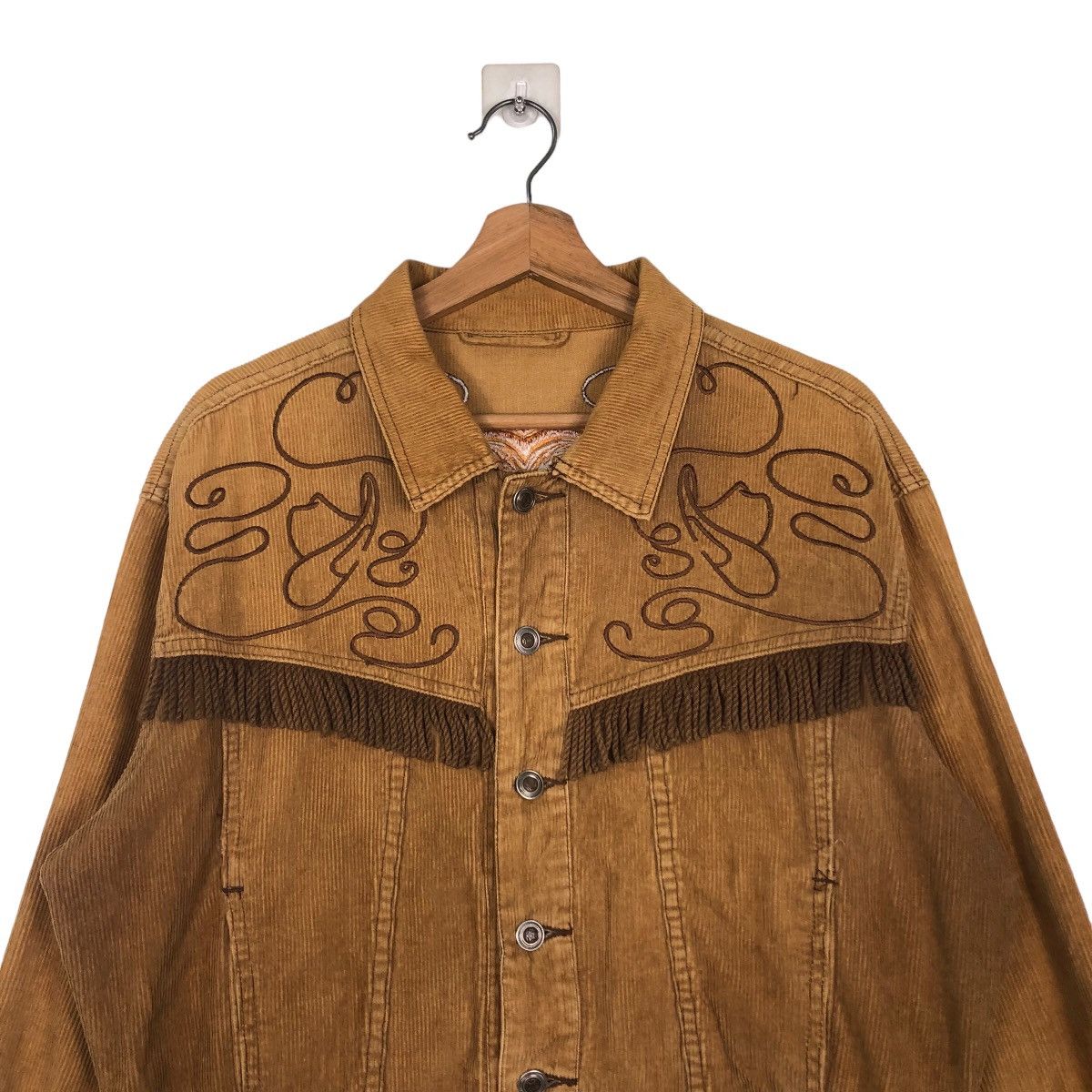 Japanese Brand 🔥Cropped Cowboy Jacket Corduroy Biker Wear Size US M / EU 48-50 / 2 - 3 Thumbnail