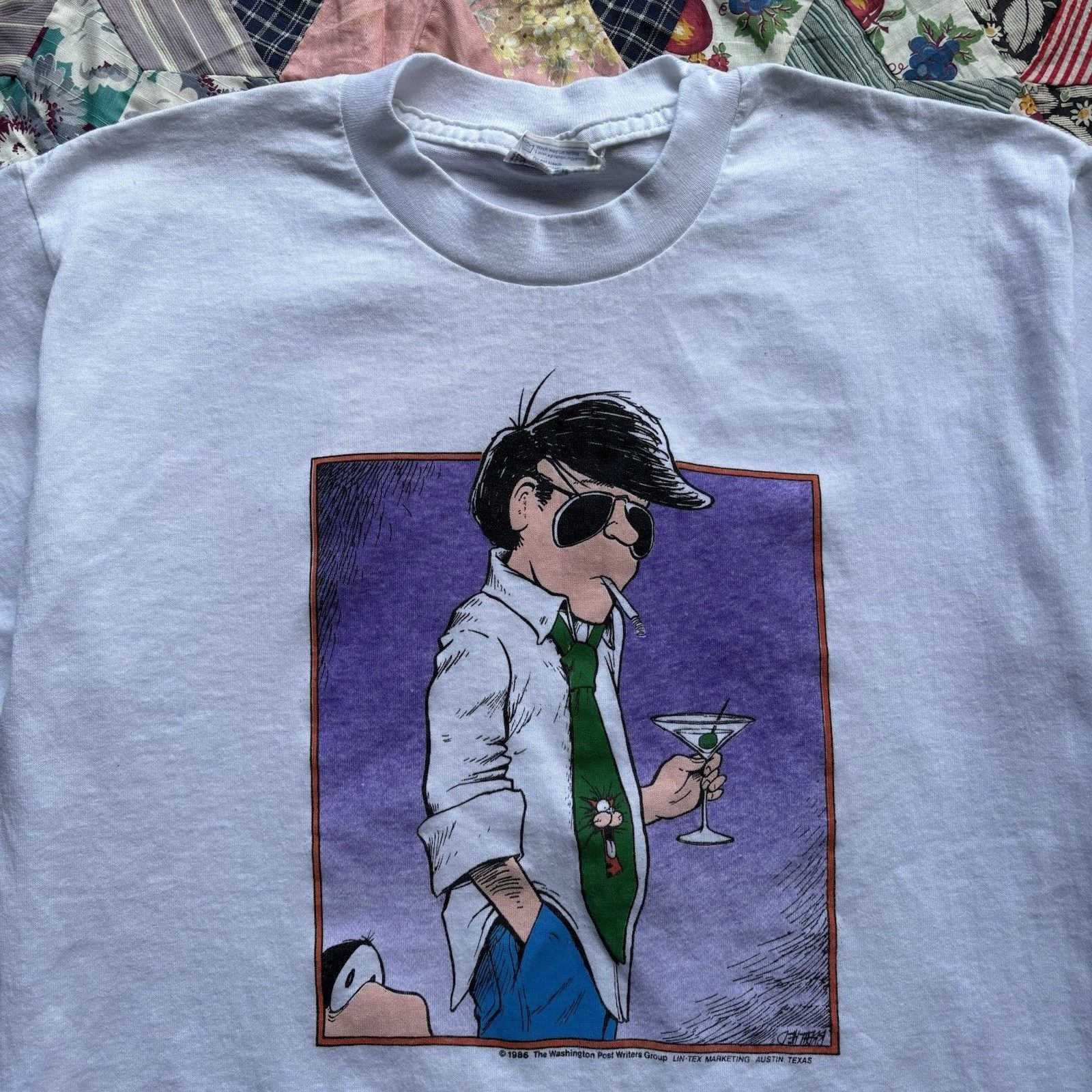 Vintage Vintage 1980s The Washington Post Art T-Shirt Size US M / EU 48-50 / 2 - 1 Thumbnail