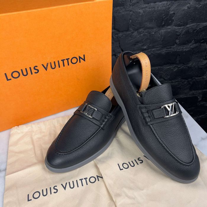 NEW LOUIS VUITTON MAJOR MOCCASIN SHOES 8 42 BROWN LEATHER BOX