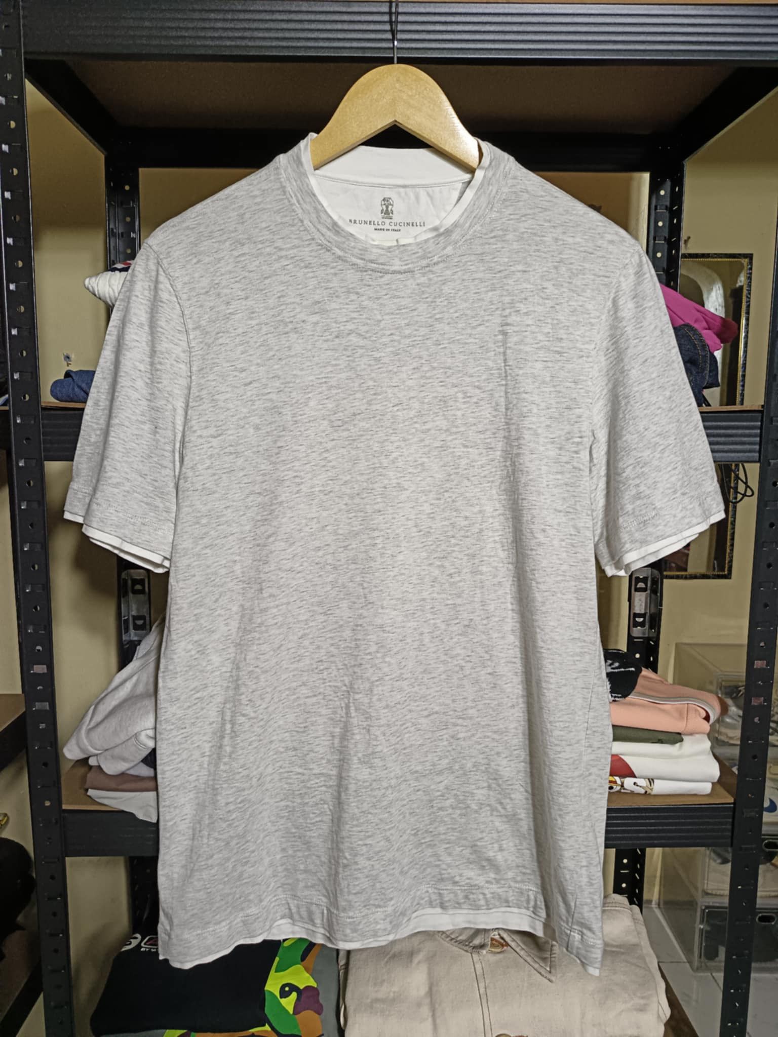 Brunello Cucinelli Brunello Cucinelli Layered Crew-neck Tshirt Gray Size US XS / EU 42 / 0 - 2 Thumbnail