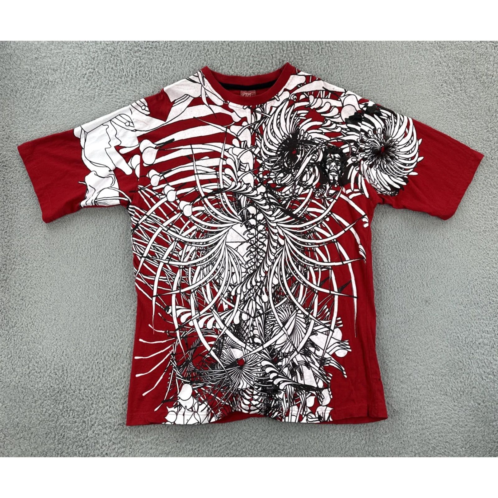 Doublet VINTAGE Bx Men's T-Shirt Red AOP Graphic Print Double Sided Short Sleeve Crew Neck L Size US L / EU 52-54 / 3 - 2 Thumbnail