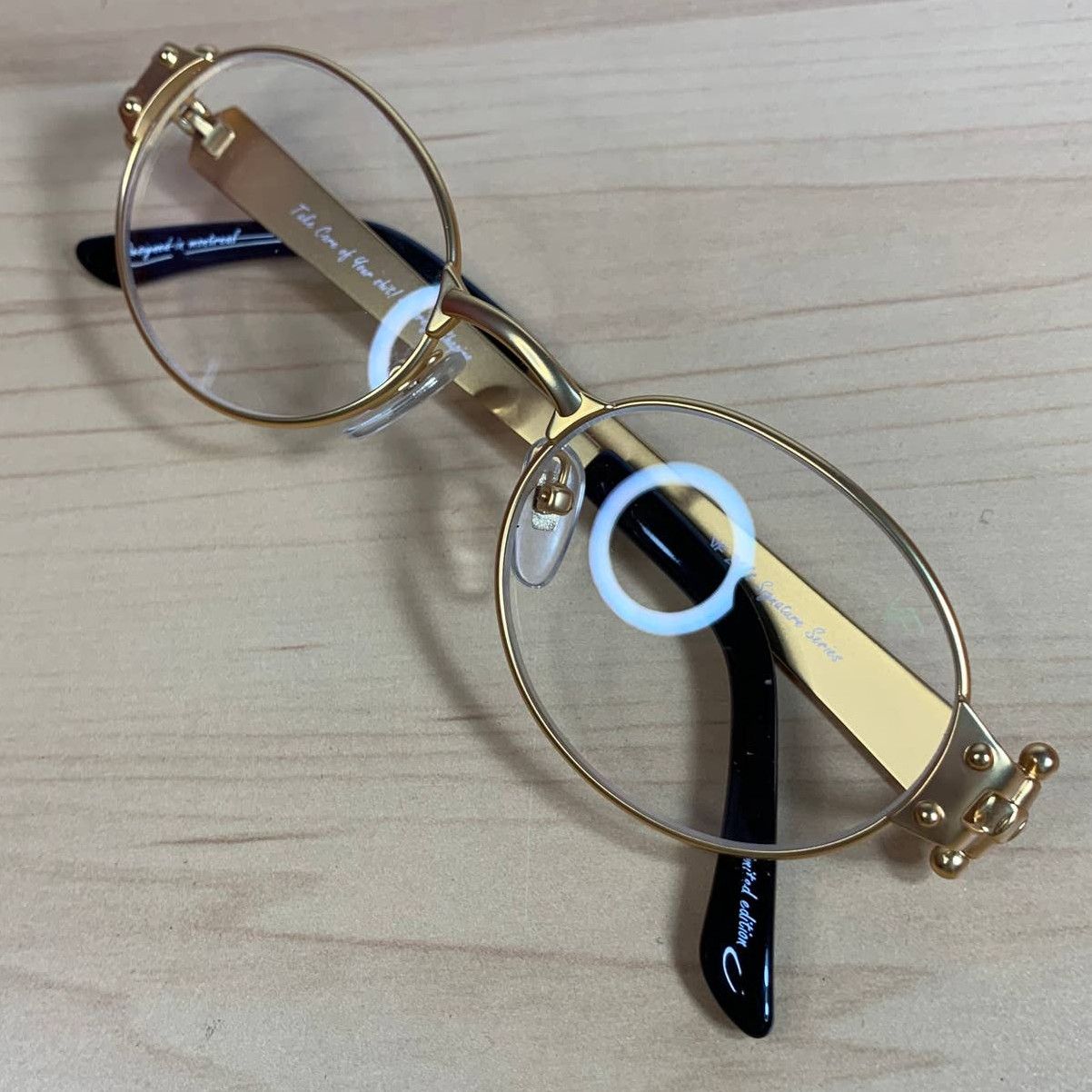 image of Vintage Frames Company / Vf Glasses 24 Kt Signature Series in Gold, Men's