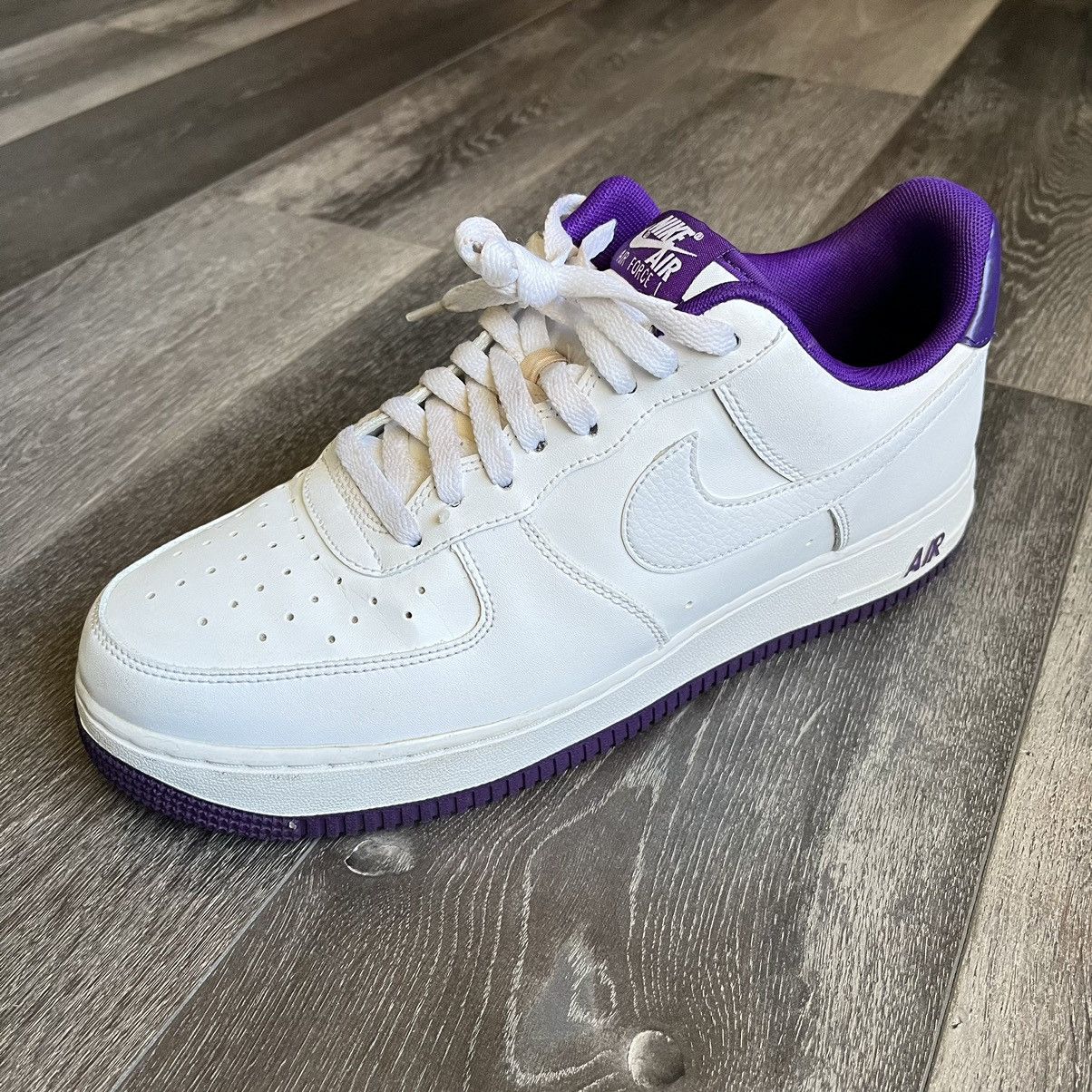 Nike Nike Air Force 1 Low White Voltage Purple CJ1380-100 Size 10 Size US 10 / EU 43 - 11 Thumbnail