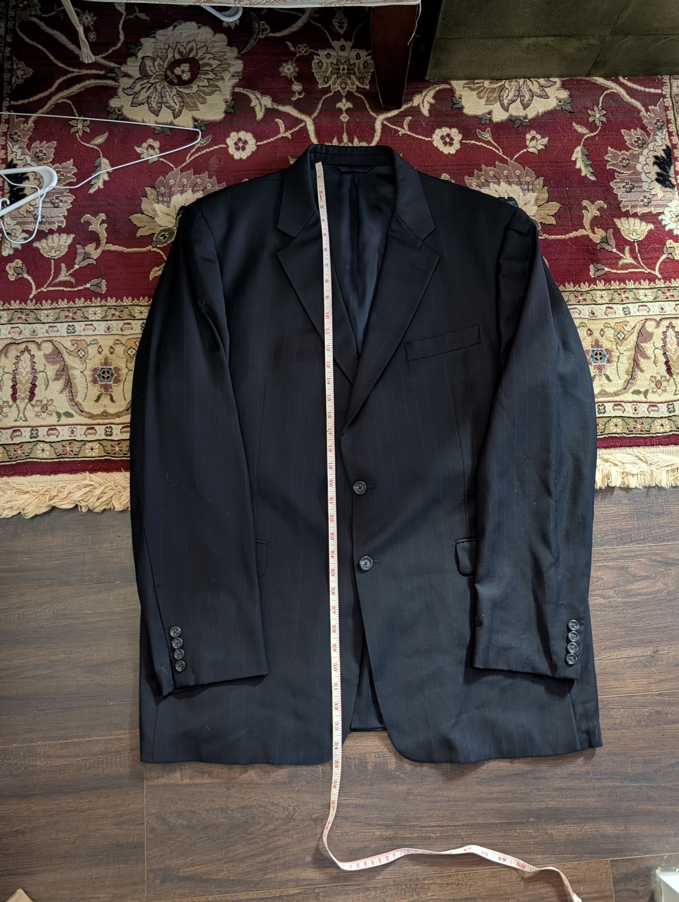 Burberry BURBERRY Black Pinstripe wool MiUSA blazer 46L Size 46L - 15 Thumbnail