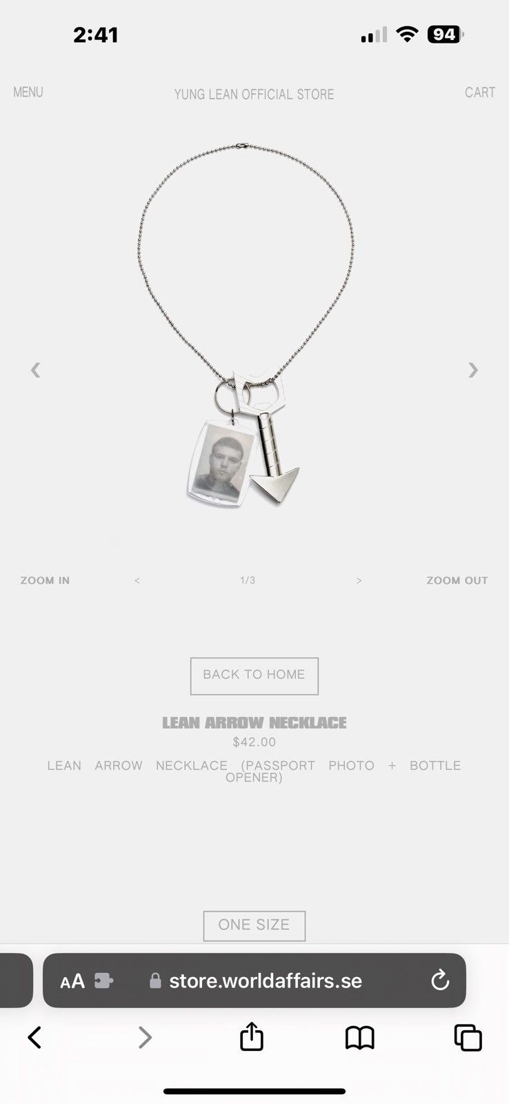 Drain Gang Yung lean bottle opener necklace, picture holder broke Size ONE SIZE - 1 Thumbnail