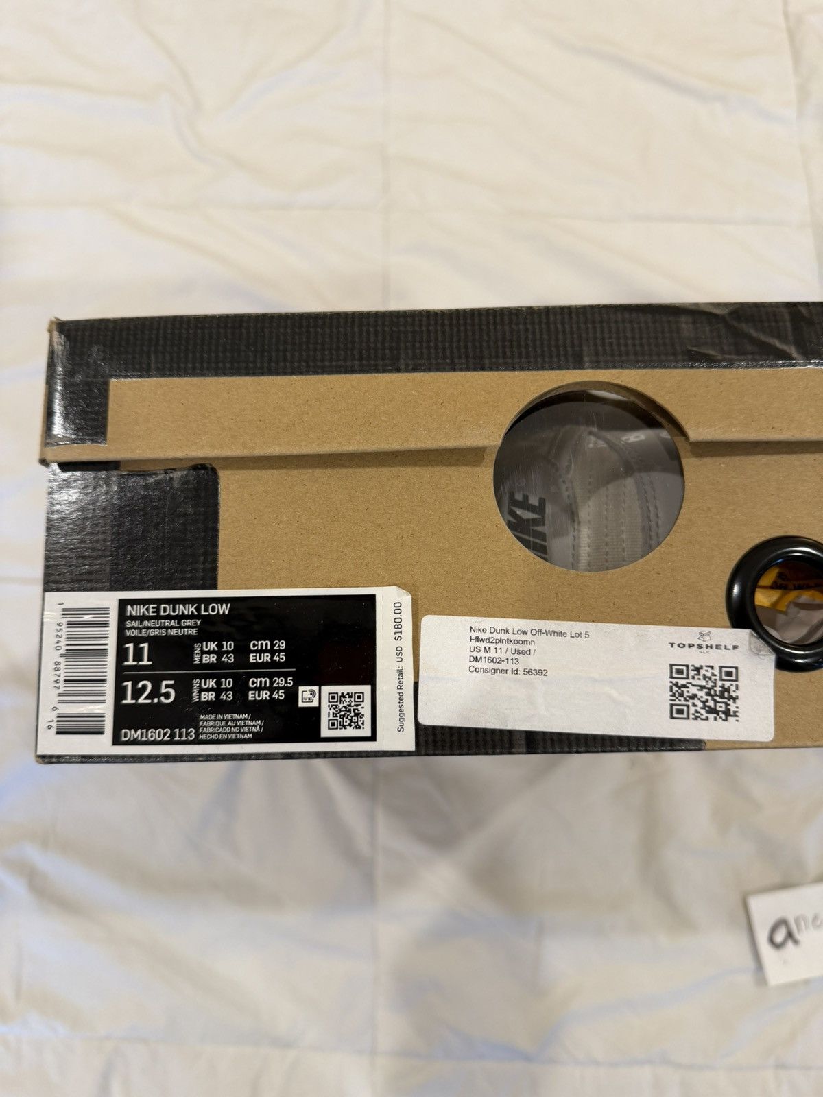 Nike × Off-White Nike Dunk Low Off-White Lot 5 size 11 Size US 11 / EU 44 - 11 Thumbnail