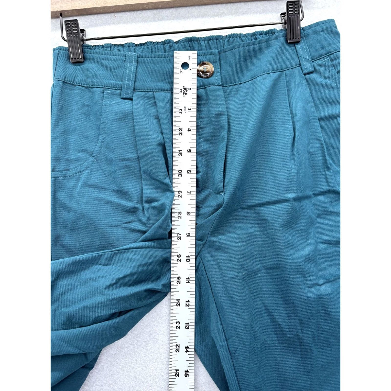 Vintage Halara Jogger Pants Womens Small Green Twill Pleated Elastic Waist Cuff NWT Pants Size 28" / US 6 / IT 42 - 6 Thumbnail