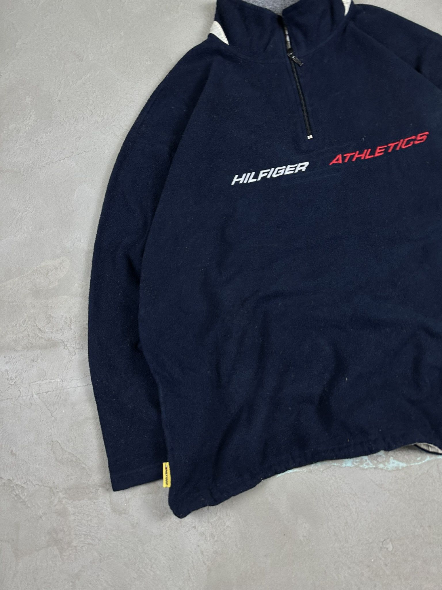 Tommy Hilfiger × Vintage 00s Vintage Y2k Tommy Hilfiger Sherpa Boxy Quaterzip Fleece Size US XXL / EU 58 / 5 - 5 Thumbnail