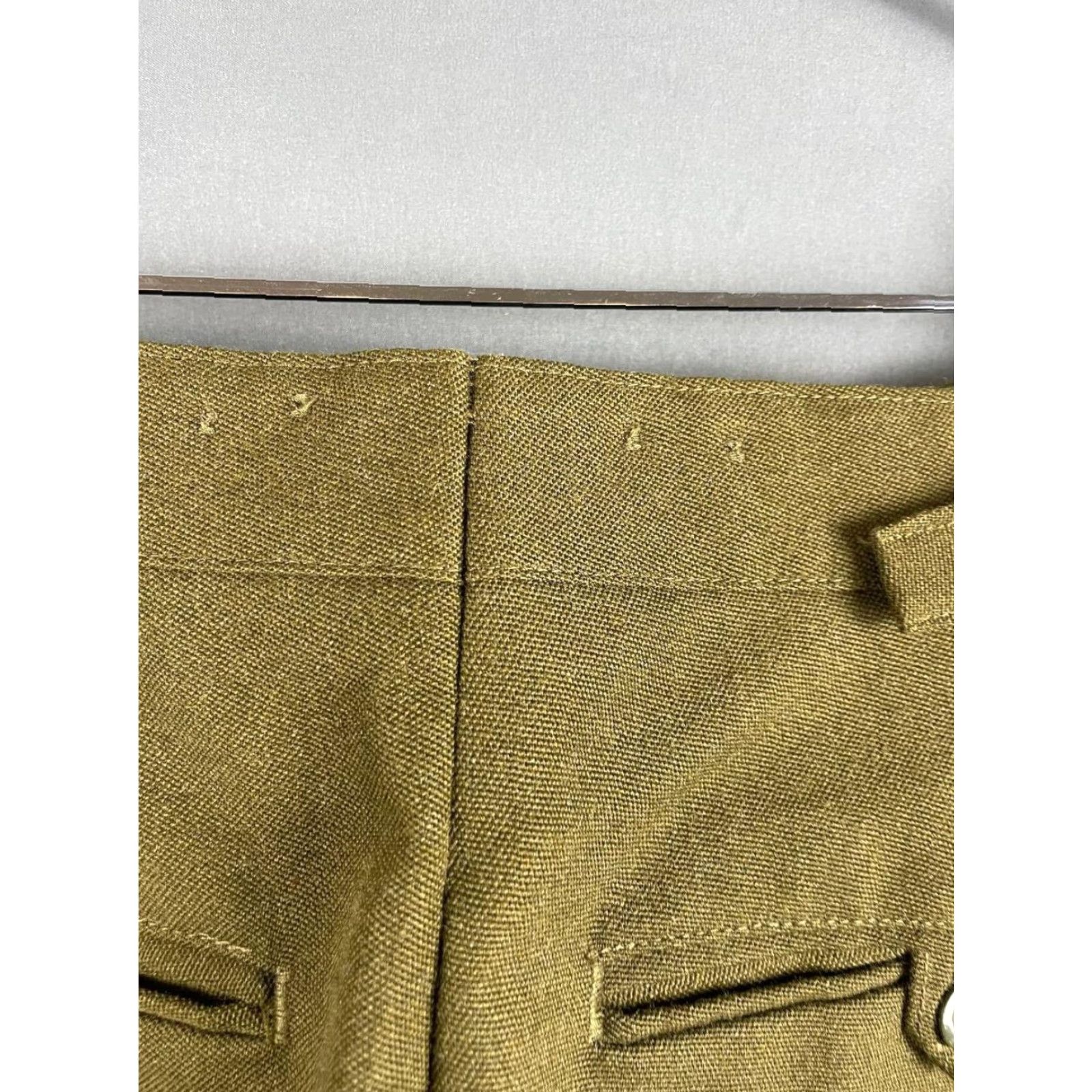 Vintage Mens Dress Pants Brown Pleated Stretch Straight Leg High-Rise Pants Mens Regular Brown Dress Size US 35 - 6 Thumbnail