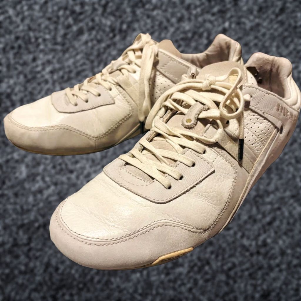Diesel VINTAGE Diesel Men Sneakers Korbin Ⅱ White 10.5US Leather Sneakers City 90s 00s Mens LuxurY Slight damage Size US 11 / EU 44 - 1 Thumbnail