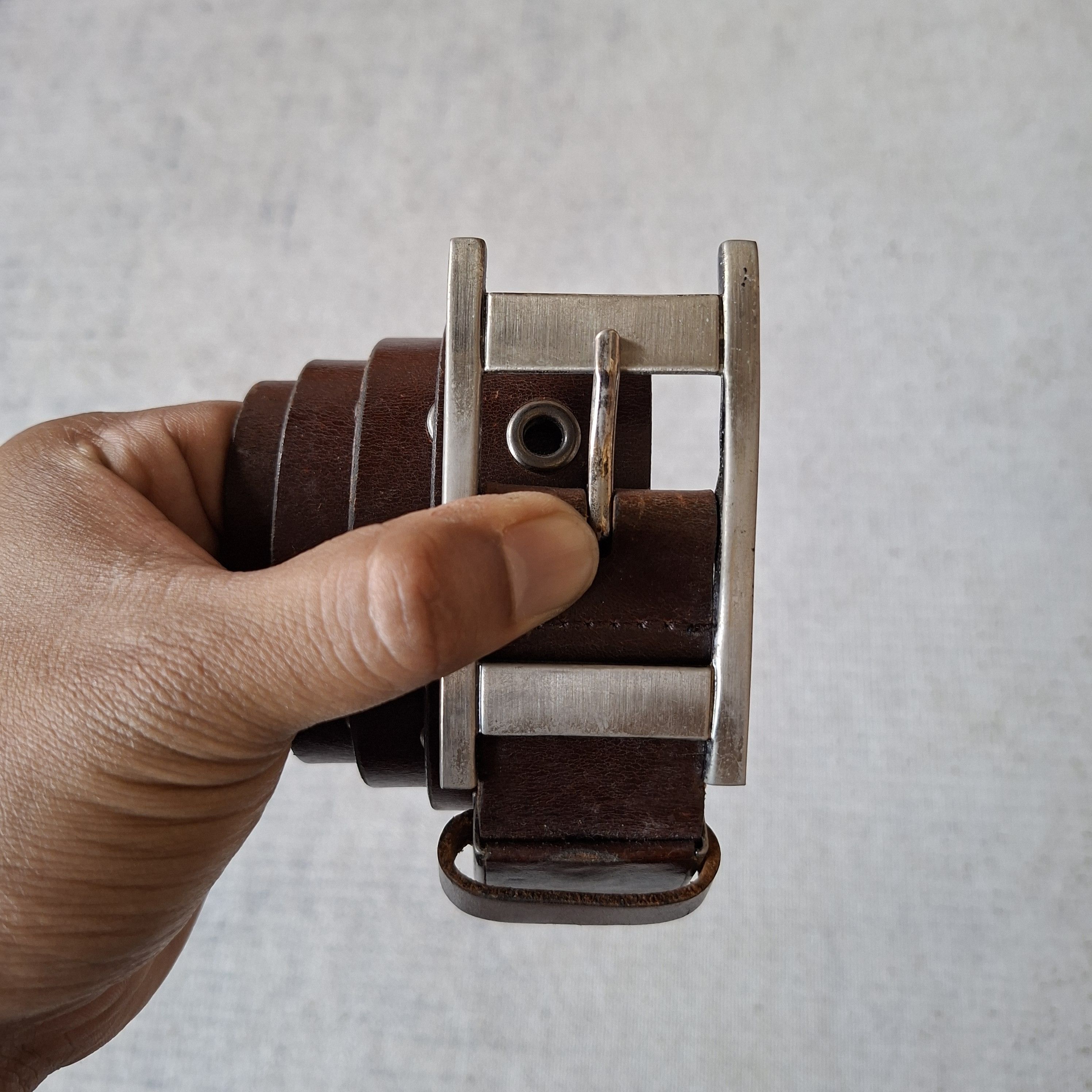 Tornado Mart ☠️ Comme ca ism garrison hole ring punk rock leather belt Size ONE SIZE - 2 Thumbnail