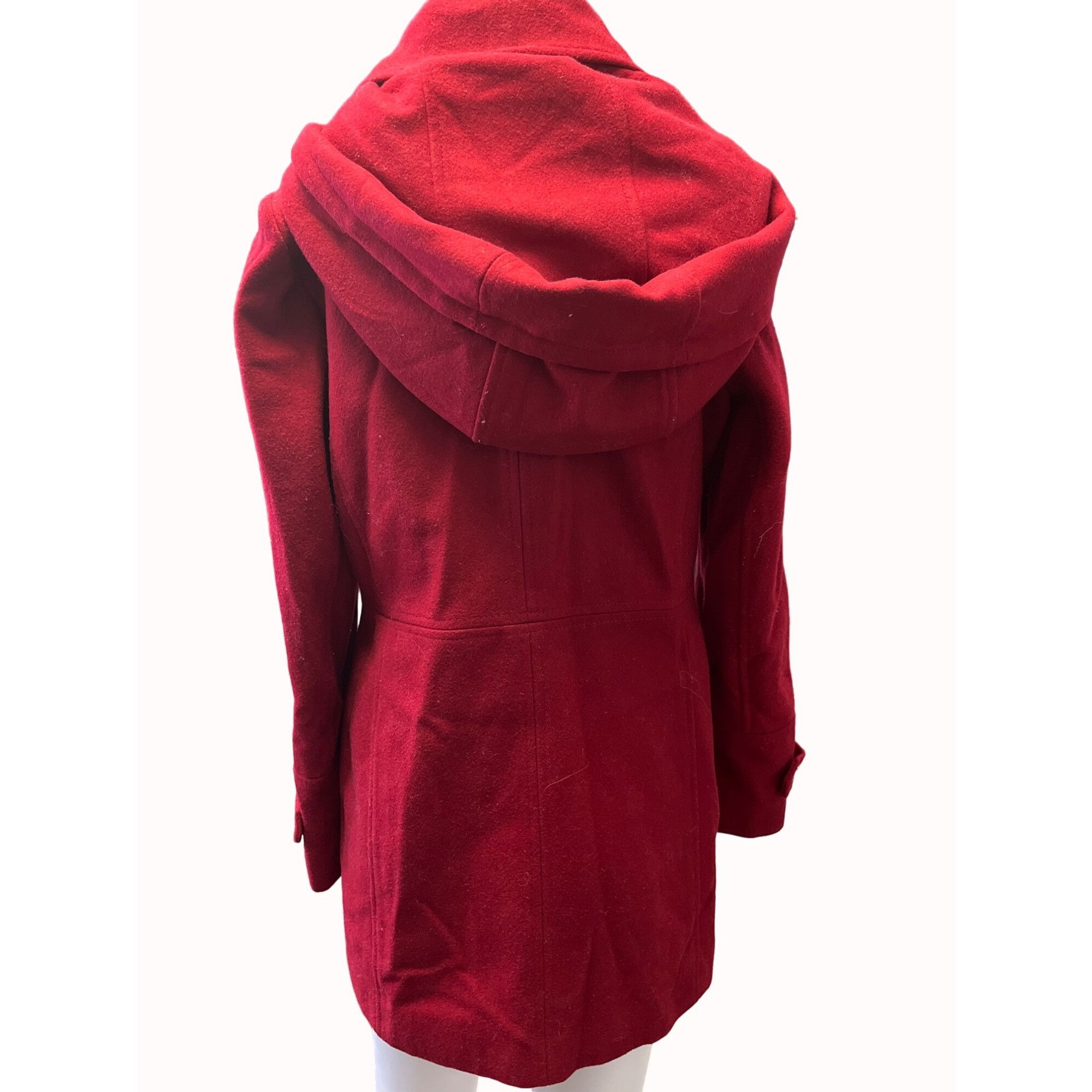 Michael Kors Michael Michael Kors Women's Red Hooded Peacoat Size 4 SKU 5 Size S / US 4 / IT 40 - 2 Thumbnail