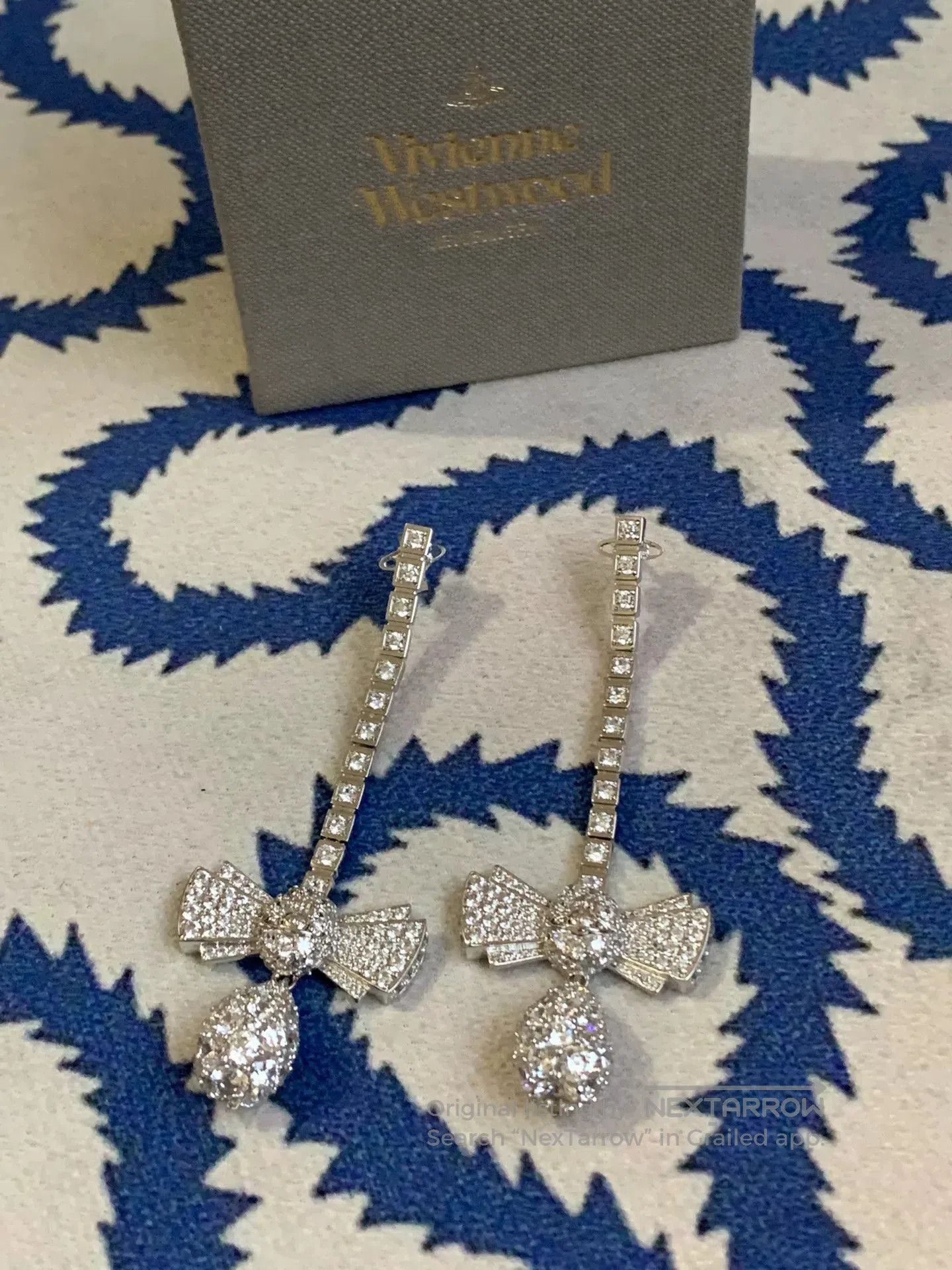 Vivienne Westwood rare vivienne westwood silver bow drop earrings. Size ONE SIZE - 1 Thumbnail