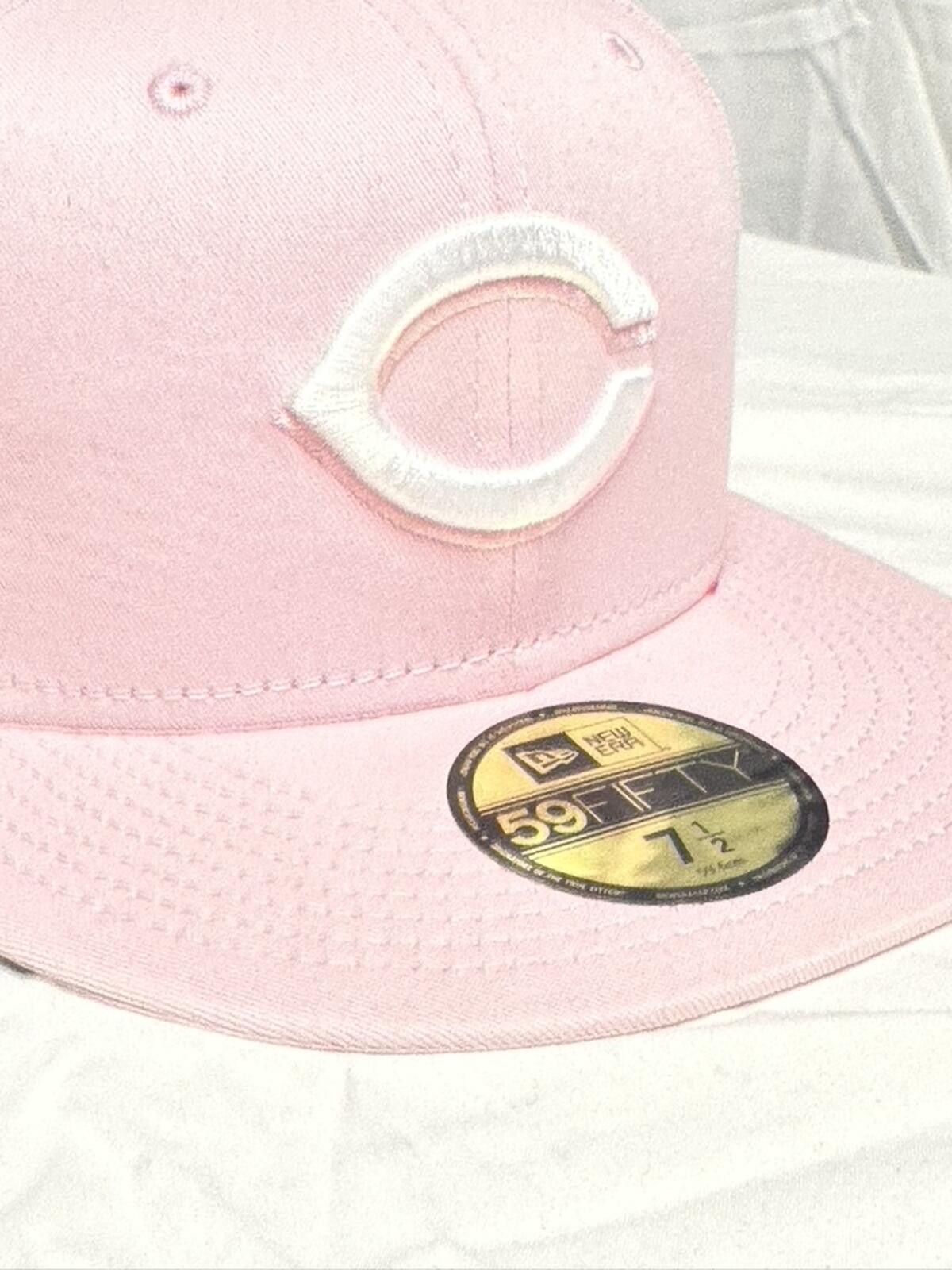 New Era New Era Cincinnati Reds Pastel Pink 59FIFTY 7 1/2 Size ONE SIZE - 4 Thumbnail