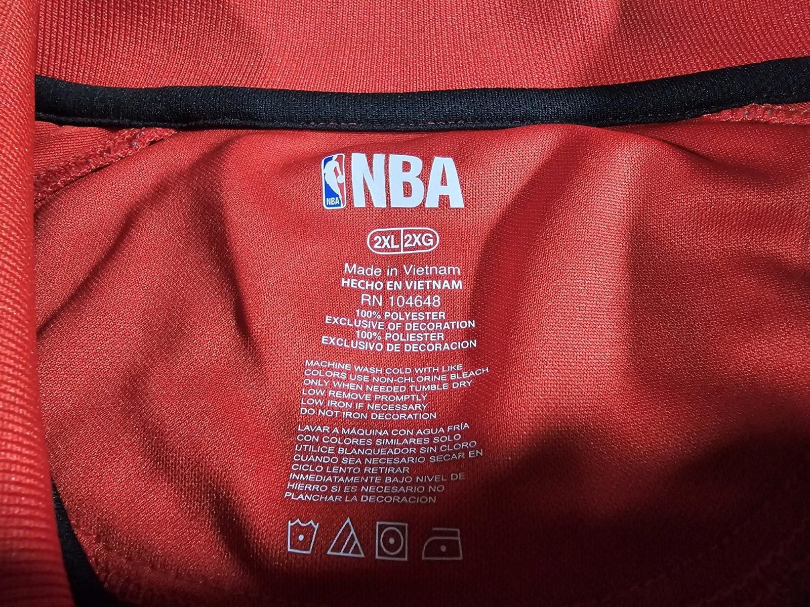 NBA NBA Chicago Bulls 2xl Red Polo Shirt Size ONE SIZE - 3 Thumbnail