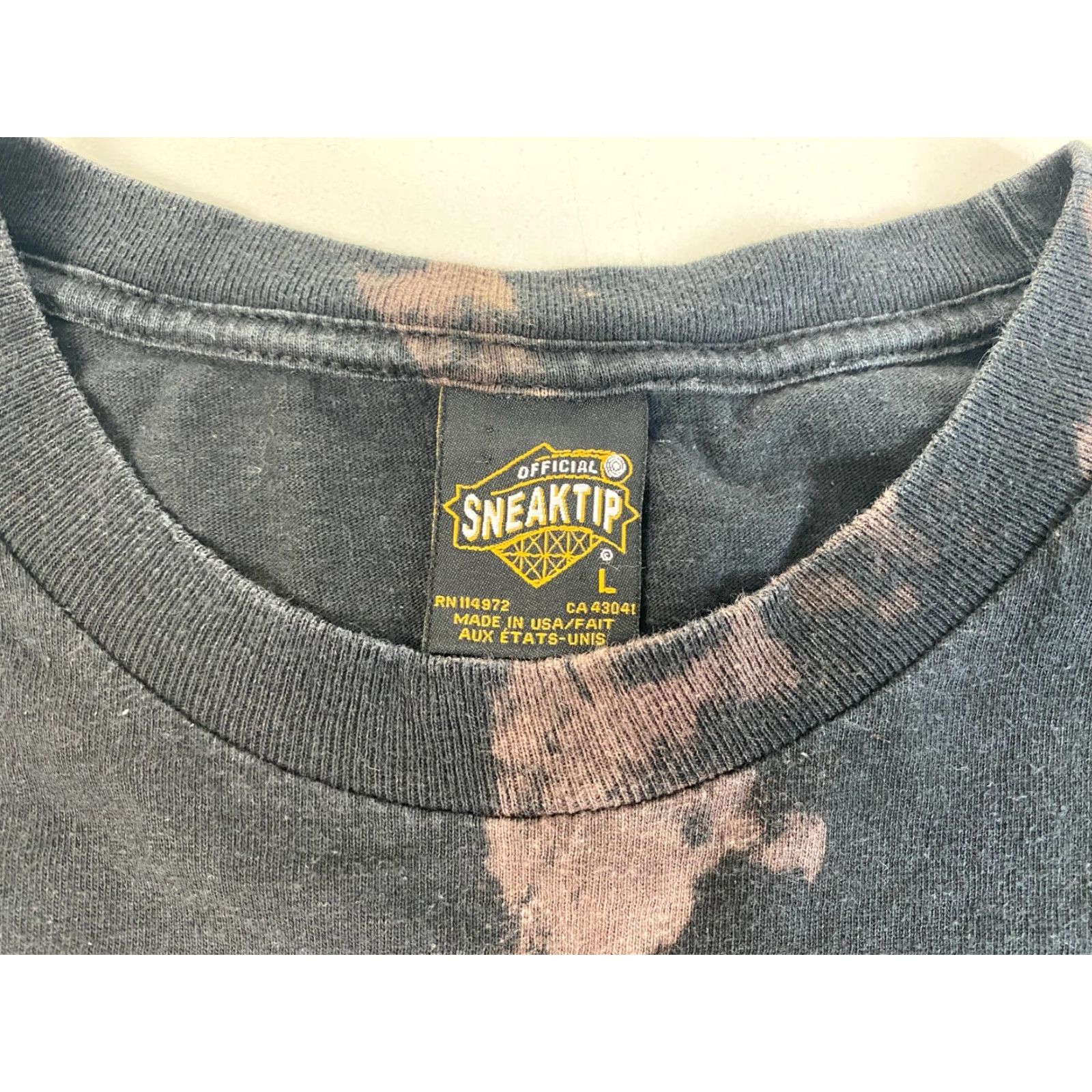 Vintage Sneaktip Men’s Force vs Flight Official Tie Dye T-Shirt Made in USA Sz L Black Crew Neck Short Sleeve 100% Cotton Shirt Size US L / EU 52-54 / 3 - 5 Thumbnail
