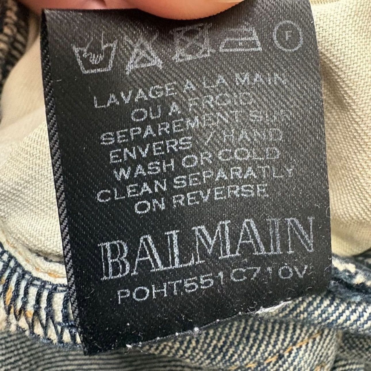 Balmain Balmain Distressed Mud Wash Biker Jeans Size US 30 / EU 46 - 7 Thumbnail