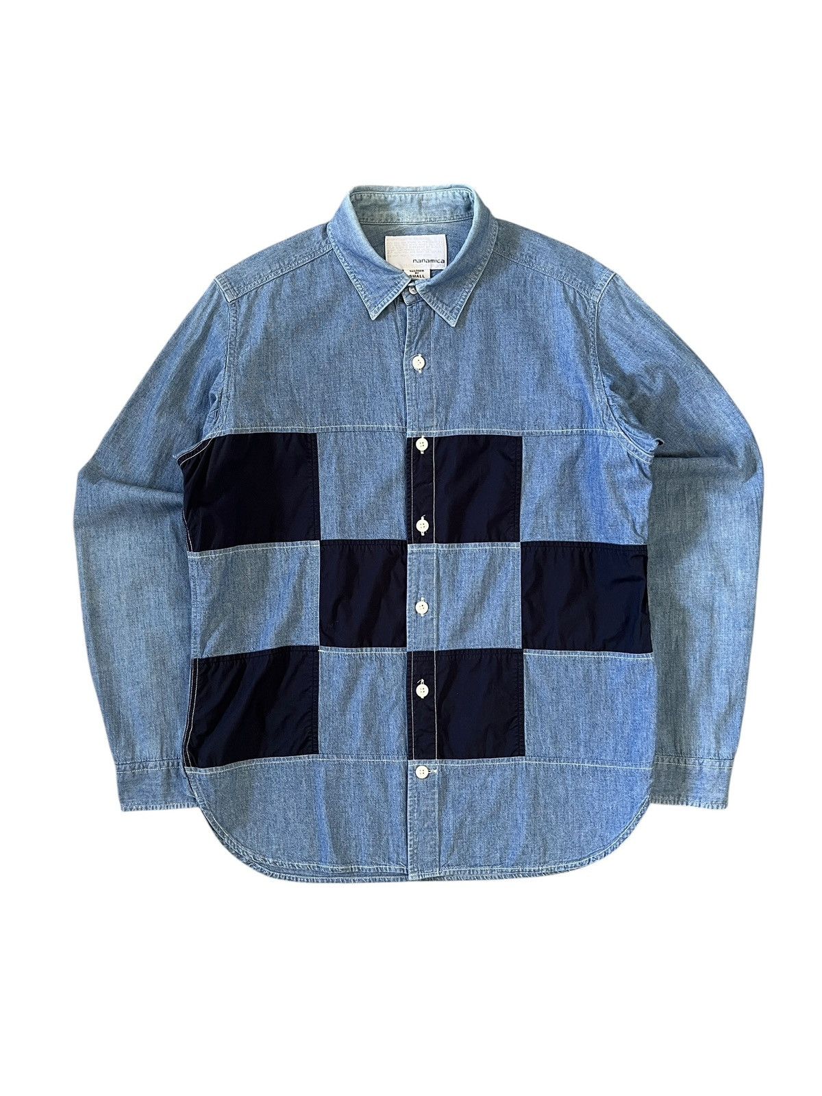 Nanamica Nanamica Patchwork Button Up Shirt Size US S / EU 44-46 / 1 - 3 Thumbnail