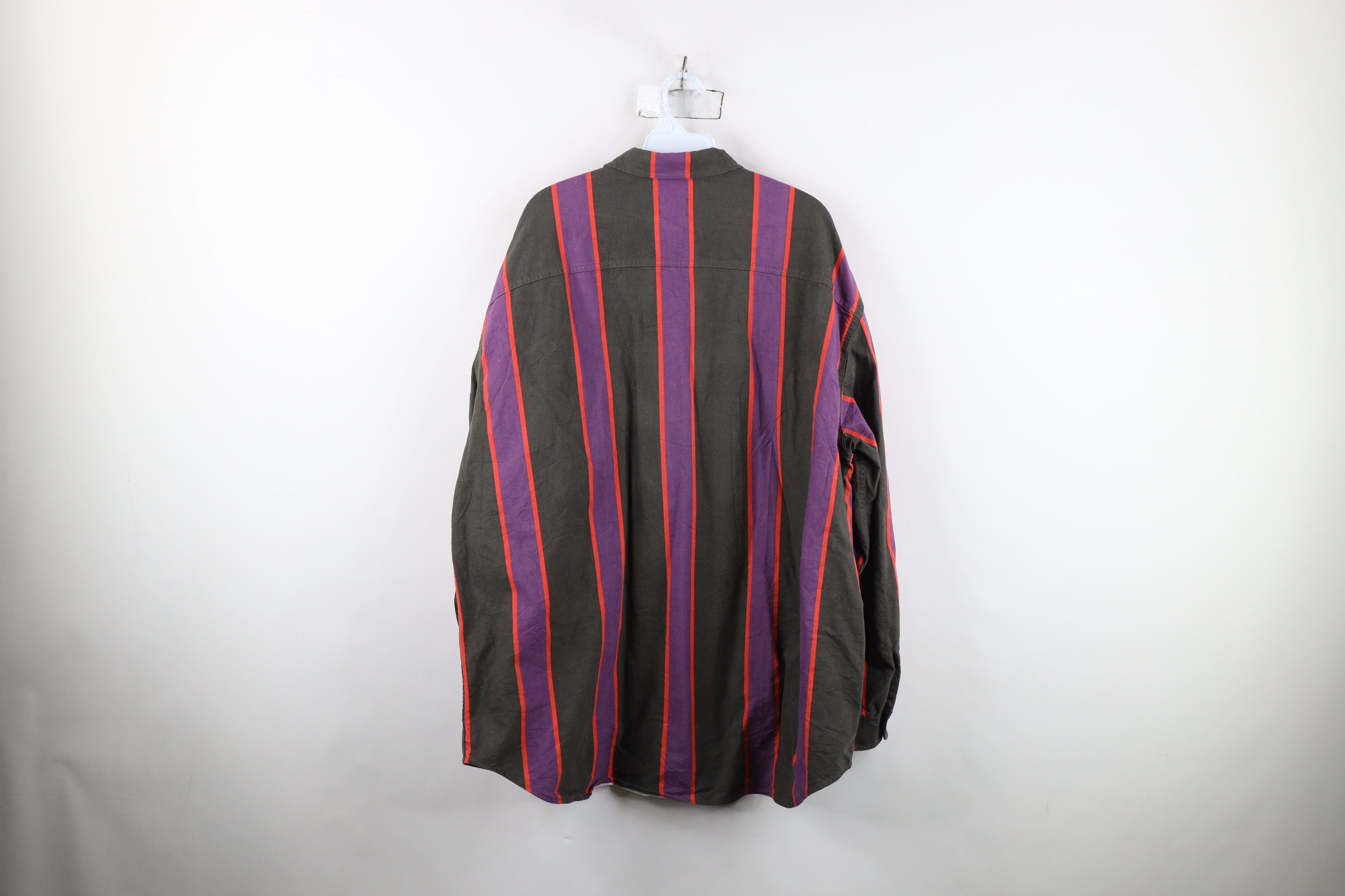 Levi's Vintage Y2K Levis Block Baggy Chamois Cloth Button Shirt Size US XL / EU 56 / 4 - 13 Thumbnail