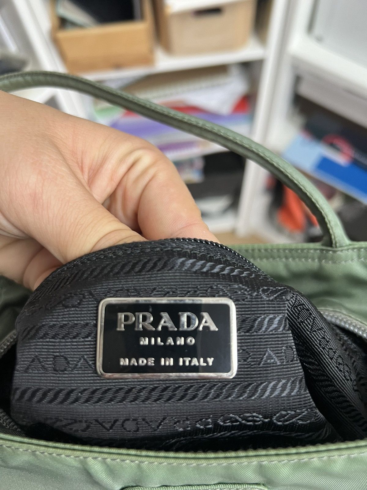 Designer × Prada × Vintage Vintage y2k Prada Tessuto City shoulder / hand bag designer Size ONE SIZE - 7 Thumbnail