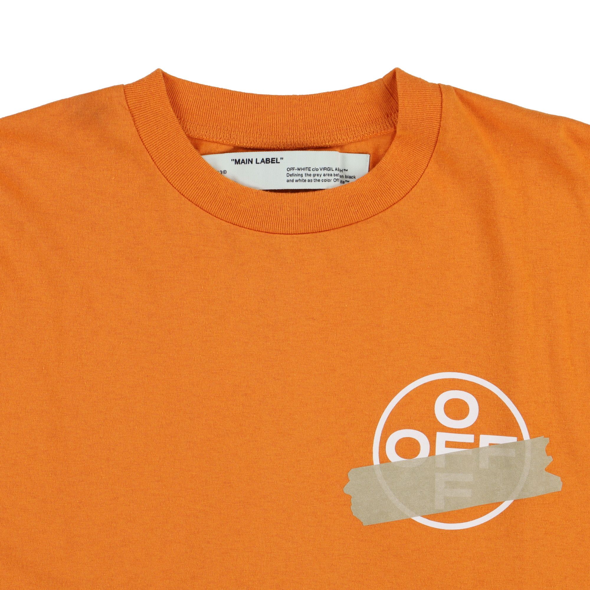 Orange Tape Arrows Logo Oversized T-Shirt