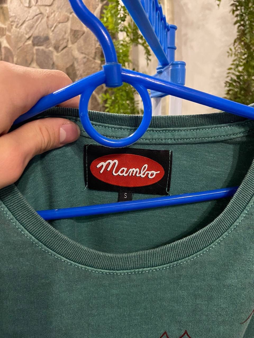 Mambo Mambo "By" Print Pattern Big Logo Vintage Green T Shirt Size US S / EU 44-46 / 1 - 5 Thumbnail
